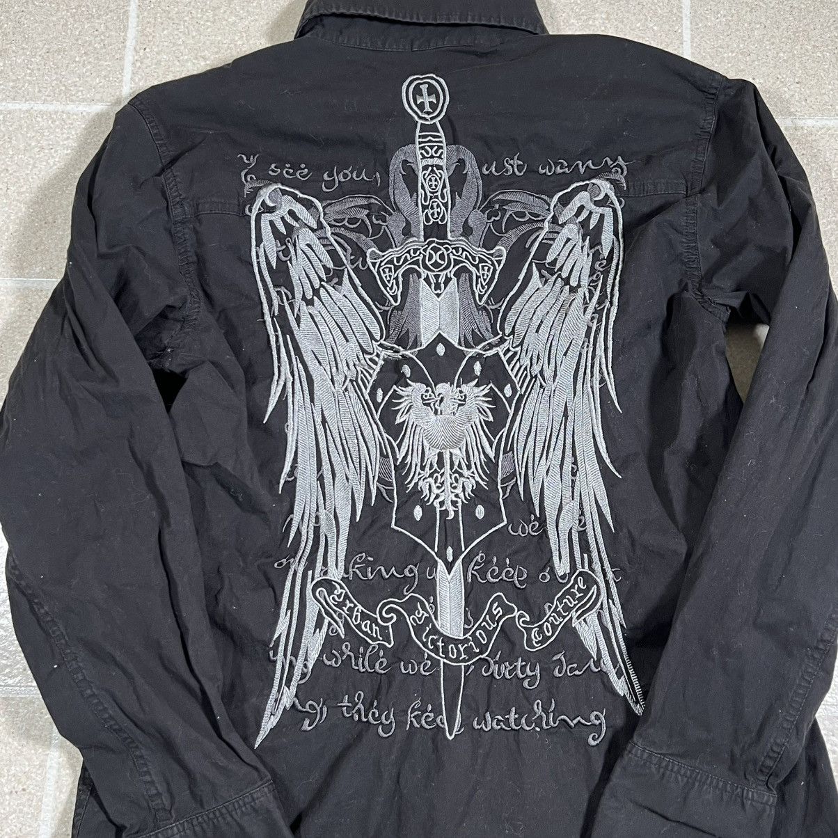 Other Raw 7 Affliction Style Grunge Embroidered Button Up Shirt Size US M / EU 48-50 / 2 - 8 Thumbnail