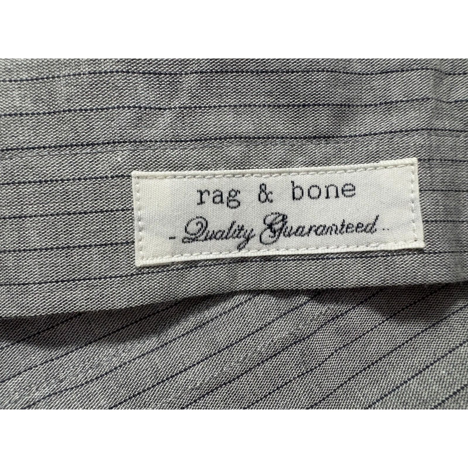 Rag & Bone RAG & BONE Charles striped dress shirt size 16 color chambra Size US M / EU 48-50 / 2 - 7 Thumbnail