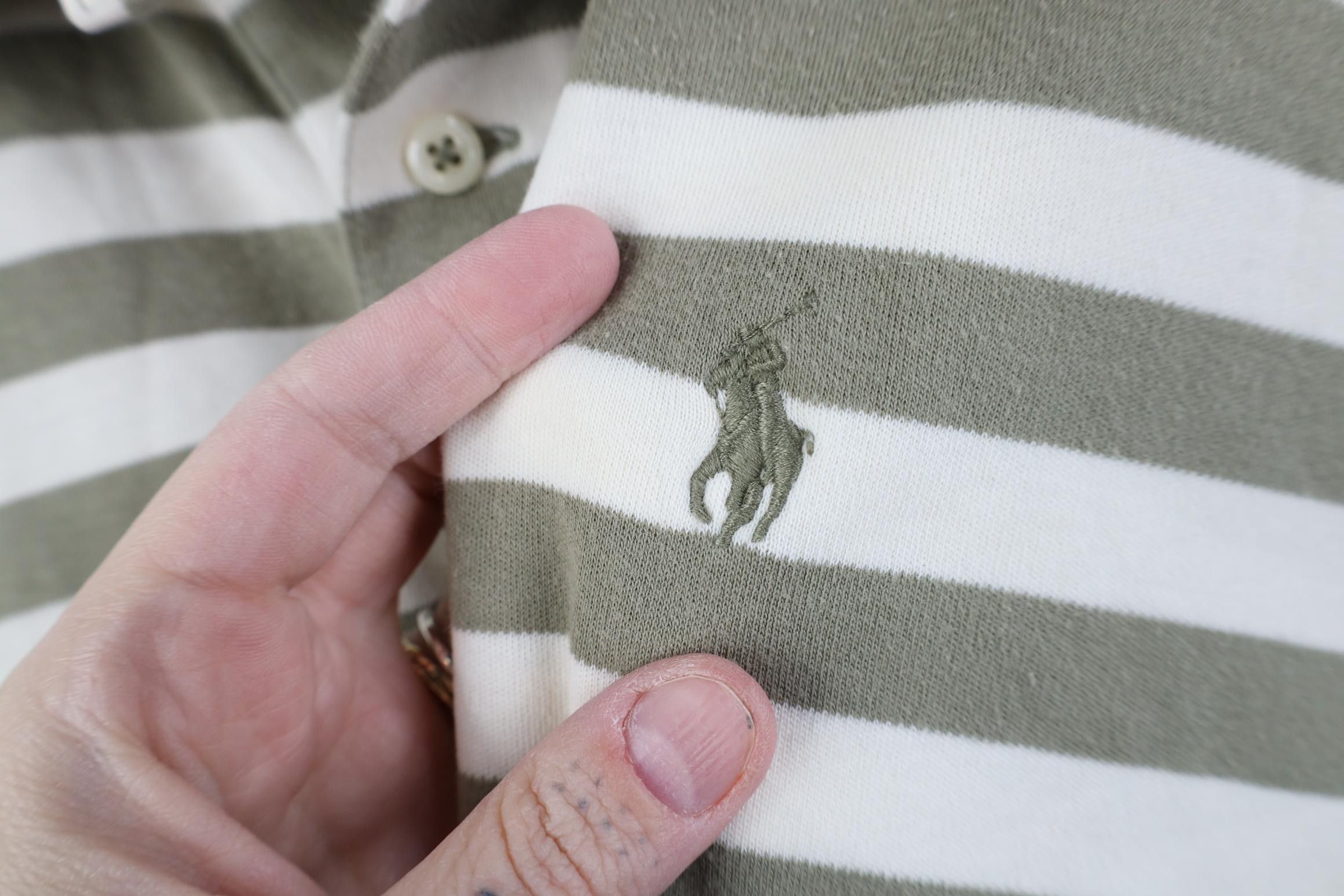 Polo Ralph Lauren Vintage 90s Ralph Lauren Soft Cotton Knit Striped Golf Polo Size US XL / EU 56 / 4 - 4 Thumbnail
