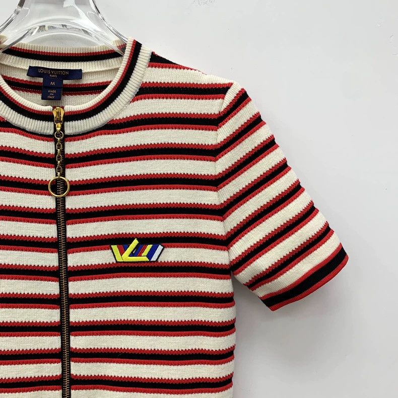 Louis Vuitton Louis Vuitton Color-block striped sheepwool semi-zipped cr Size M / US 6-8 / IT 42-44 - 3 Thumbnail