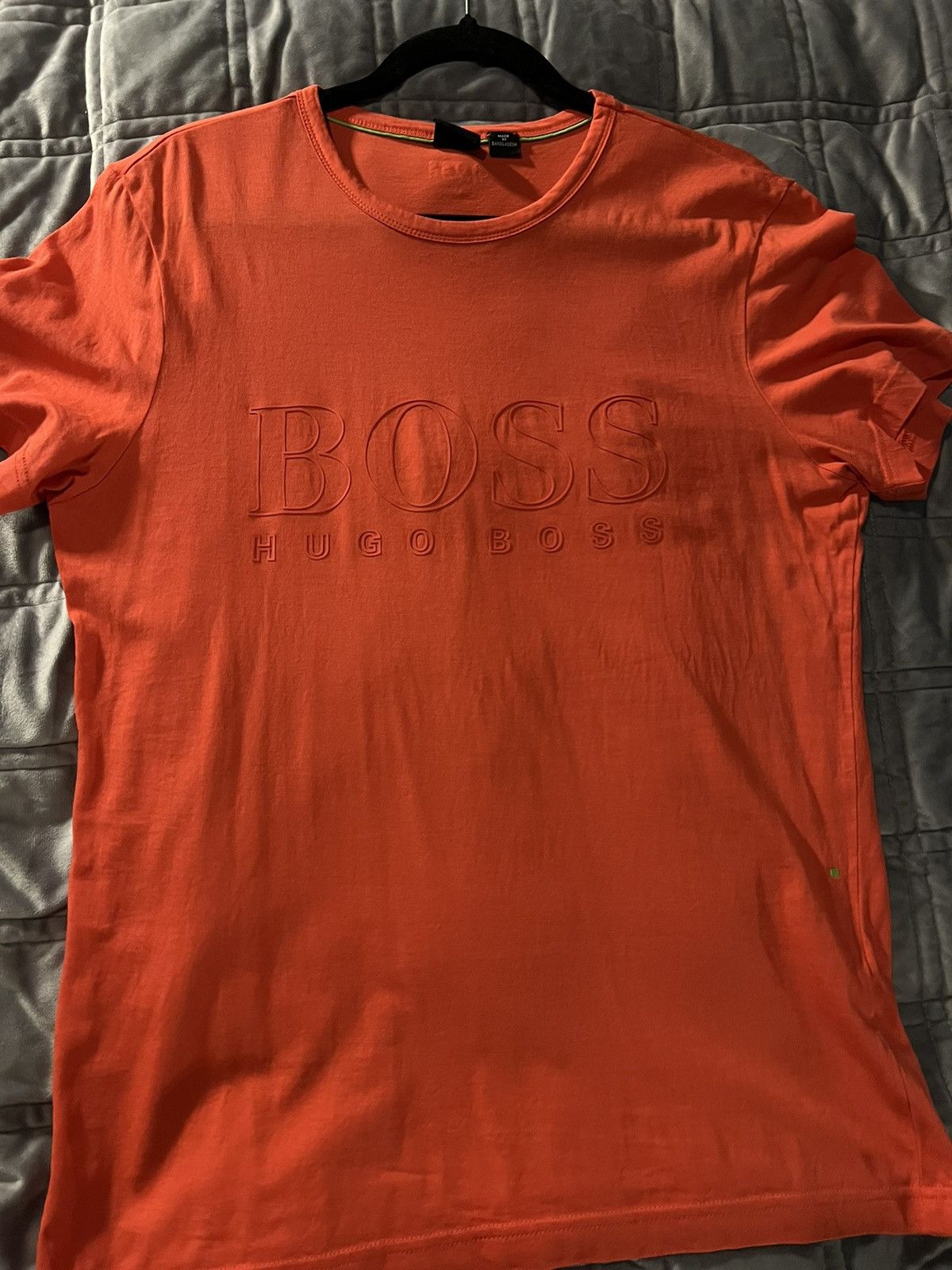 Hugo Boss Hugo Boss Red salmon Logo T-shirt Size US S / EU 44-46 / 1 - 1 Thumbnail