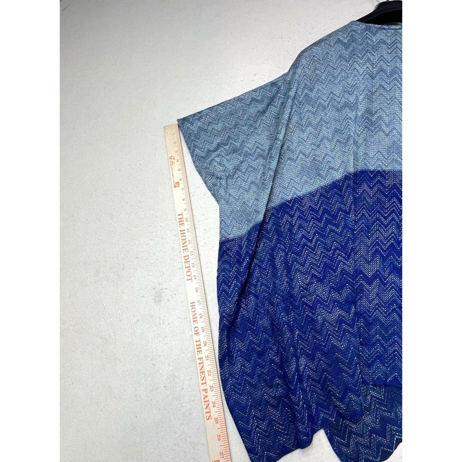 Vince Camuto Vince Camuto Poncho Cape Oversized Cardigan One Size Blue Womens Tasseled Multicolor Overcoat Poncho Capes Styles: Overcoat (Metal Theme) Size ONE SIZE - 5 Thumbnail