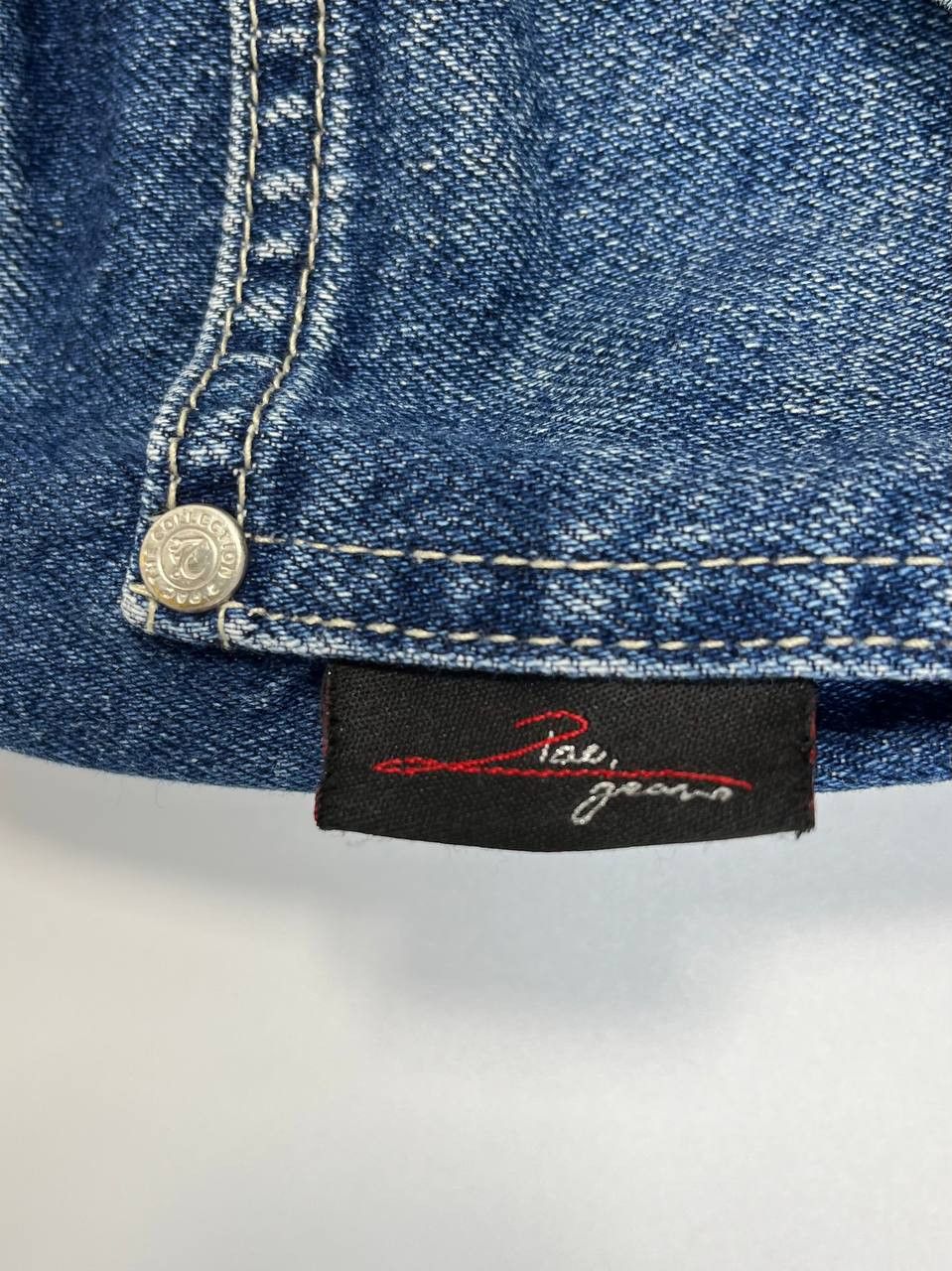 Other VINTAGE 2P Jeans Blue Denim Embroidered Logo Baggy Sz 30 Size US 30 / EU 46 - 5 Thumbnail