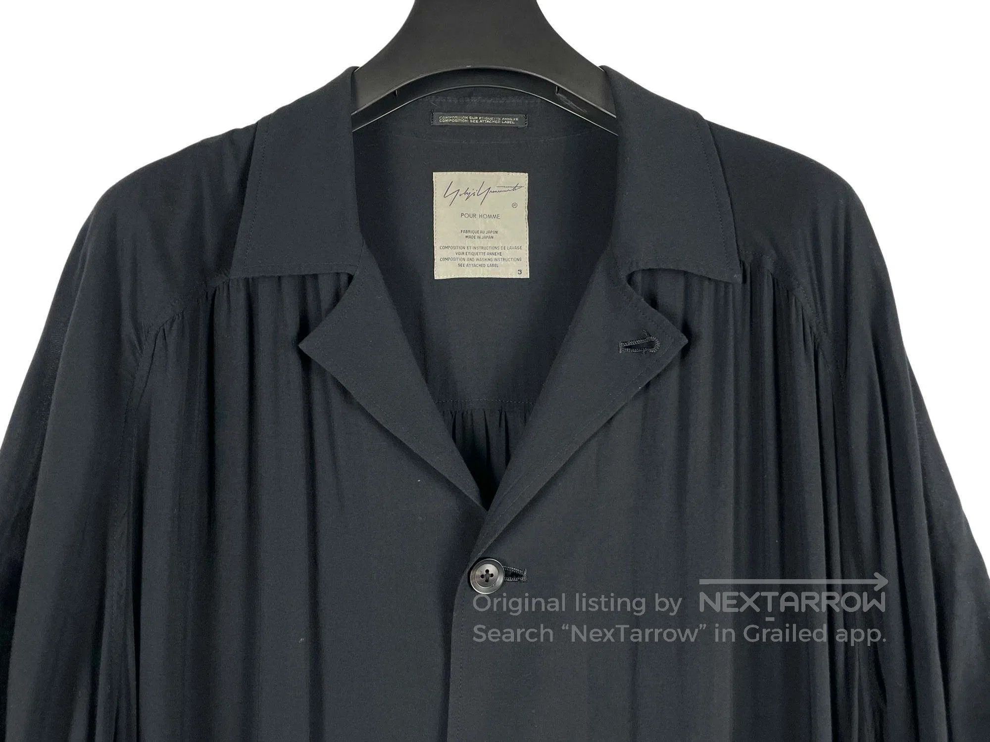 Yohji Yamamoto Yohji Yamamoto Bat Sleeve Long Short Sleeve Shirt Size US L / EU 52-54 / 3 - 3 Thumbnail
