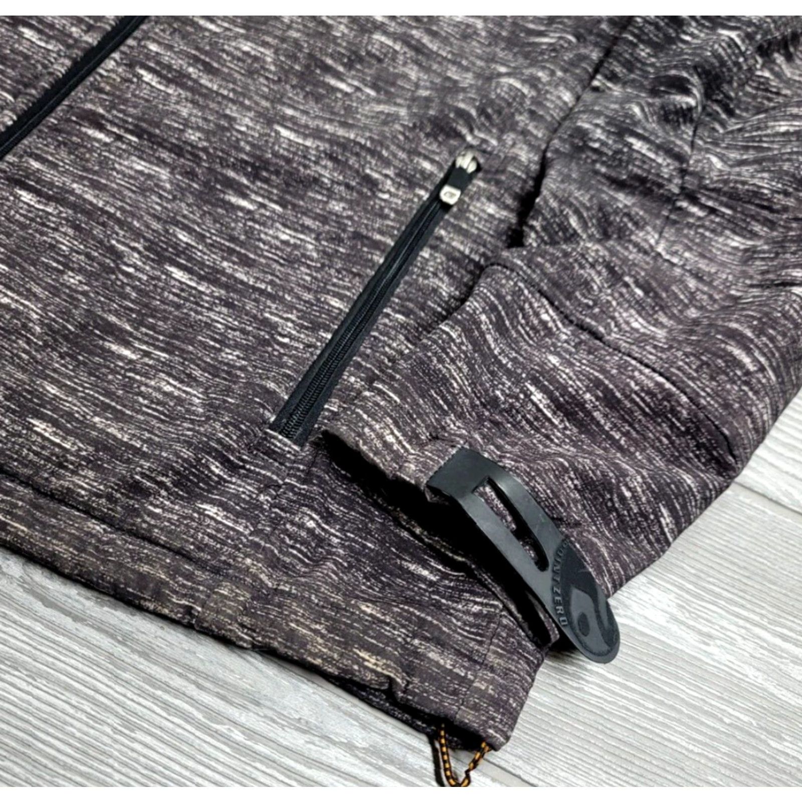 Point Zero Point Zero Mens Jacket Black Marble Full Zip Lined Heavyweight Softshell Winter Outdoor Stand-Up Collar Nascent? Size US L / EU 52-54 / 3 - 6 Thumbnail