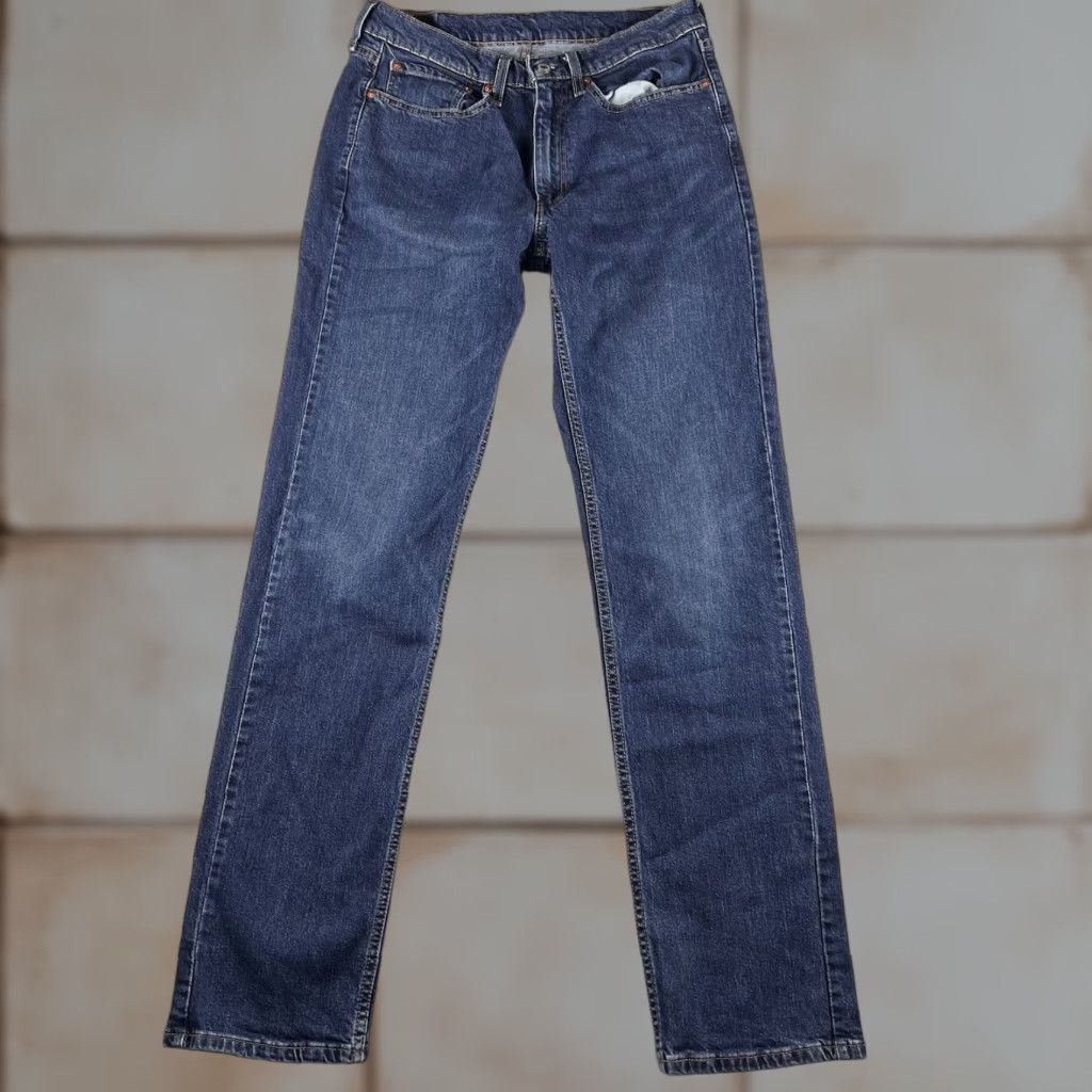 Levi's Levi's 514 Jeans Mens 34x36 Blue Dark Wash Denim Straight Regular 5-Pocket Logo USA Jeans Size US 34 / EU 50 - 1 Thumbnail