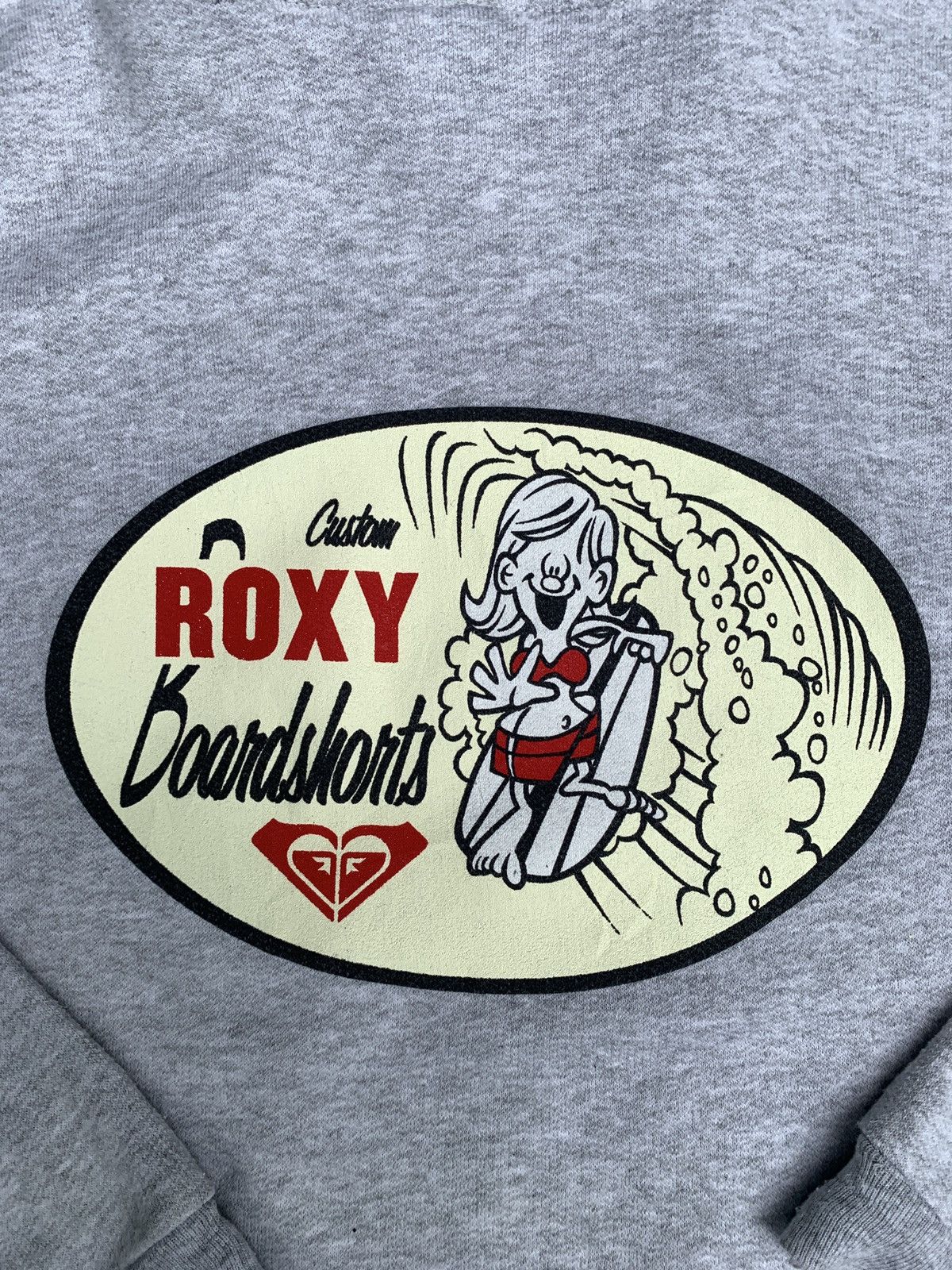 Quiksilver × Vintage y2k Roxy by Quiksilver Heather Gray Surf Graphic Hoodie Size M / US 6-8 / IT 42-44 - 6 Thumbnail