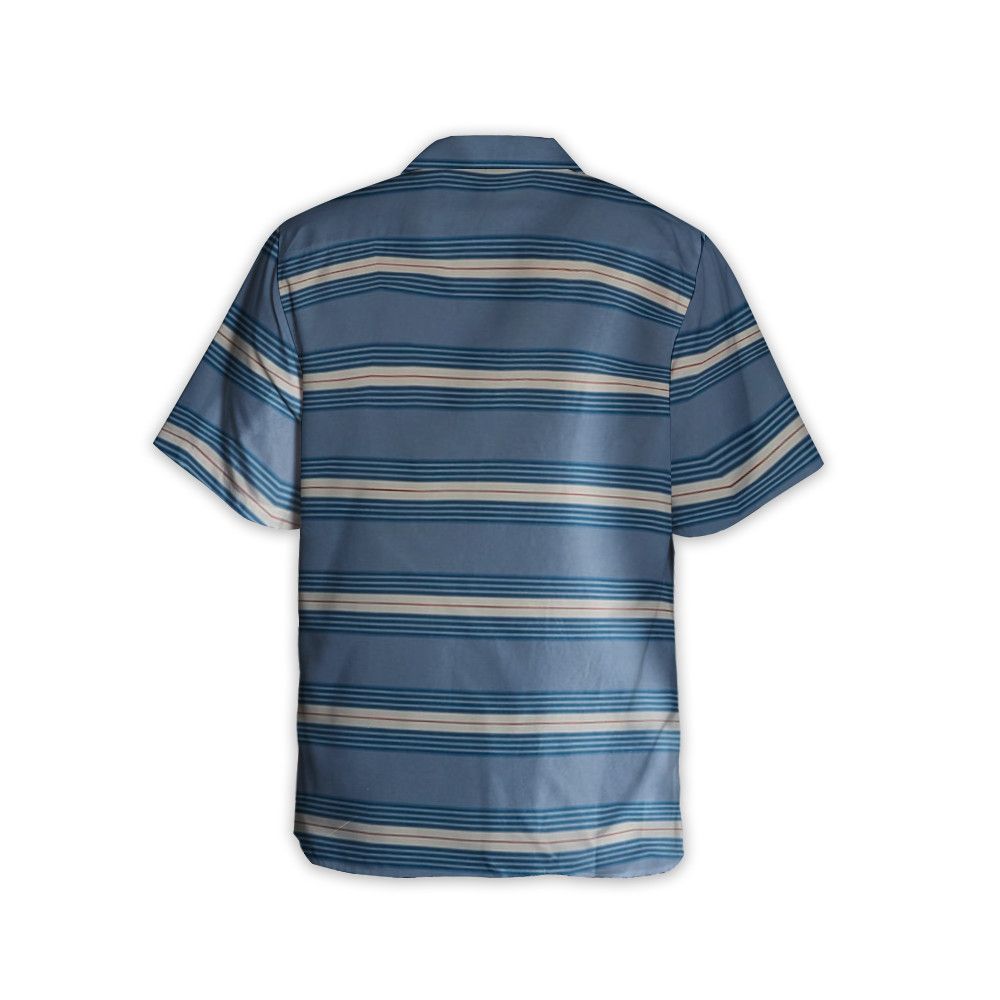 Designer Striped Cotton Bowling Shirt – Retro Modern Comfort Size US XL / EU 56 / 4 - 2 Thumbnail