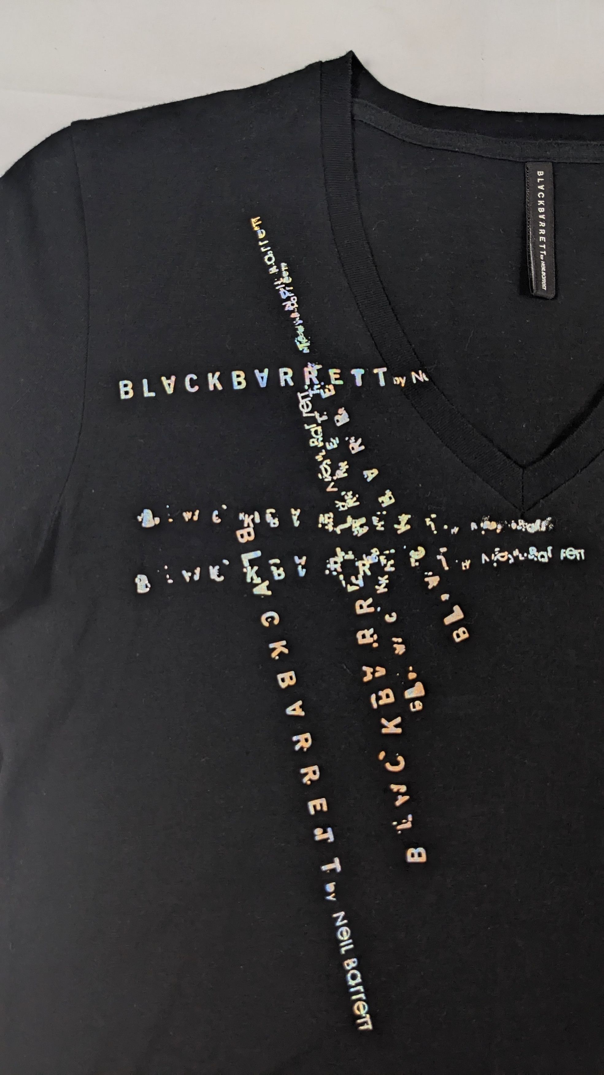 Neil Barrett Black Barrett by Neil Barrett V Neck T-shirt Made In Japan Size US M / EU 48-50 / 2 - 4 Thumbnail