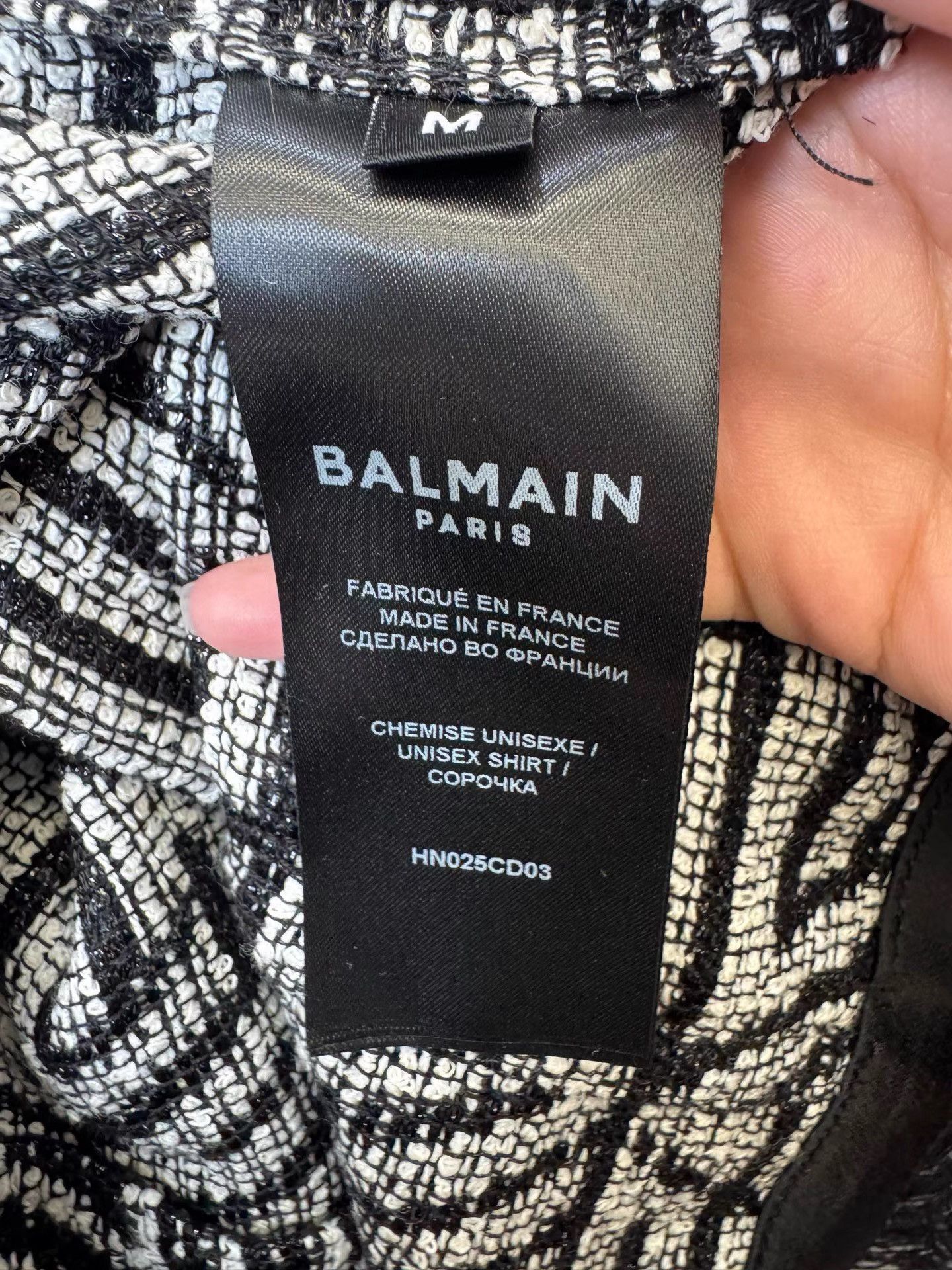 Balmain BALMAIN SS23 Color-Block Fringe Lapel Short-Sleeve Shirt K36 Size US M / EU 48-50 / 2 - 5 Thumbnail