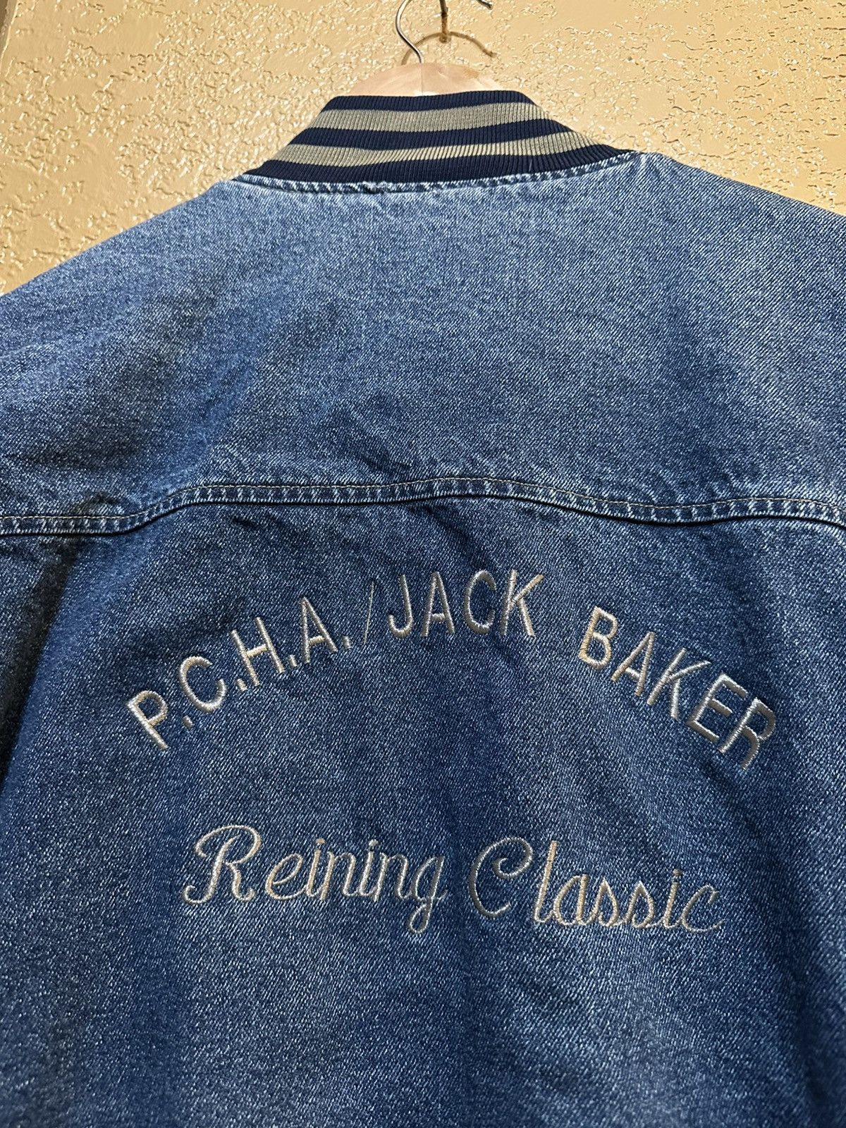 Vintage 🍊 vintage 90s Orange County Fair Varsity Denim Jacket Size US L / EU 52-54 / 3 - 5 Thumbnail