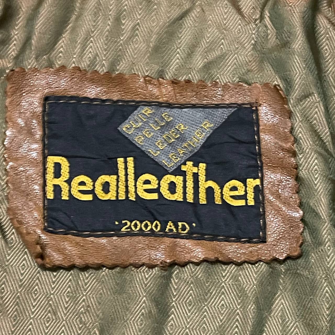 Vintage 00\'s Real Leather Bomber Style Jacket