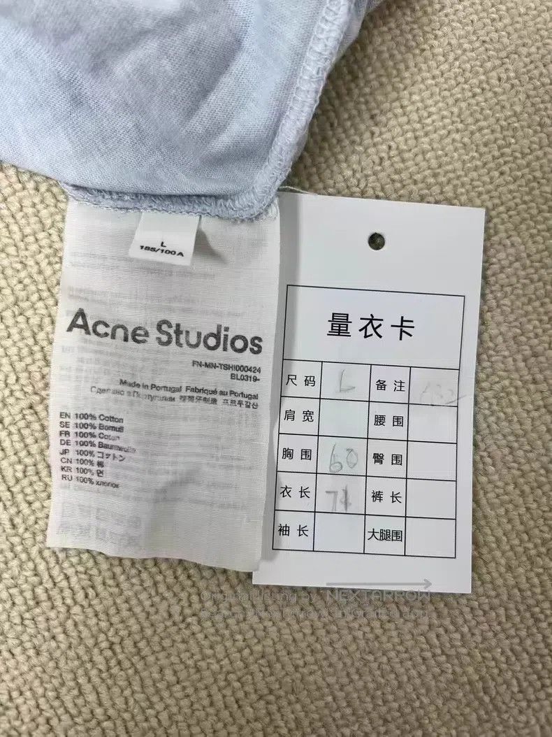 Acne Studios Acne Studios SS22 Logo letter number print round neck shor Size US L / EU 52-54 / 3 - 2 Thumbnail