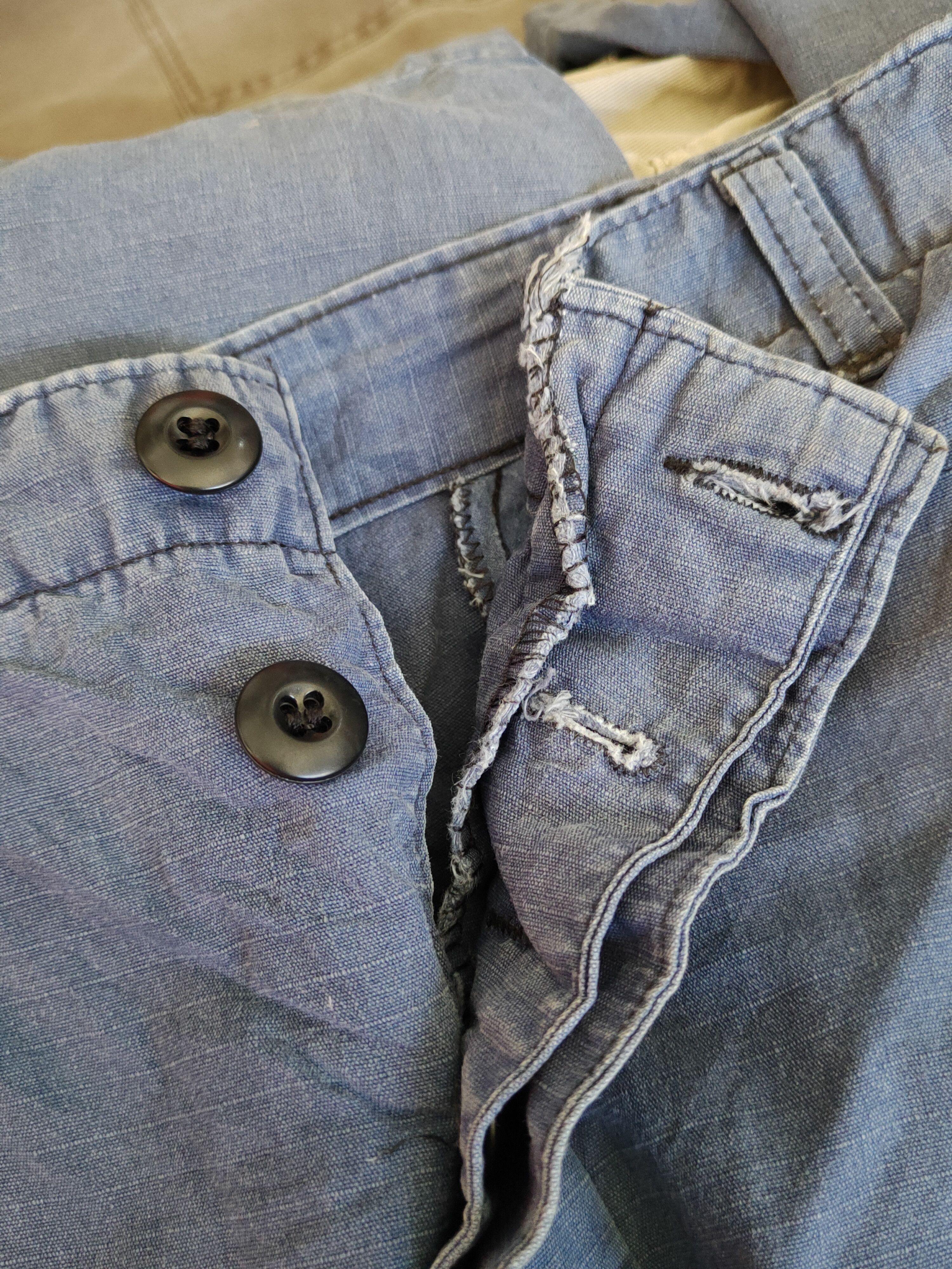 Japanese Brand Blue Faded Multipocket Cargo Pants #S1790