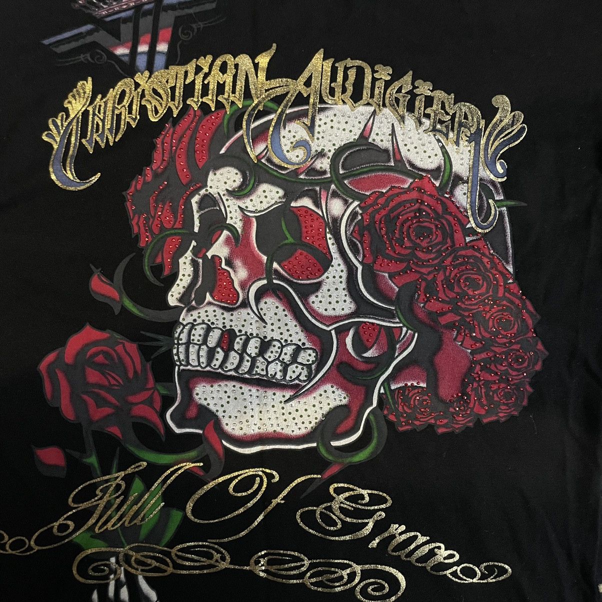 Christian Audigier × Ed Hardy Ed Hardy Christian Audiger Skull Printed Tshirt Size M / US 6-8 / IT 42-44 - 4 Thumbnail