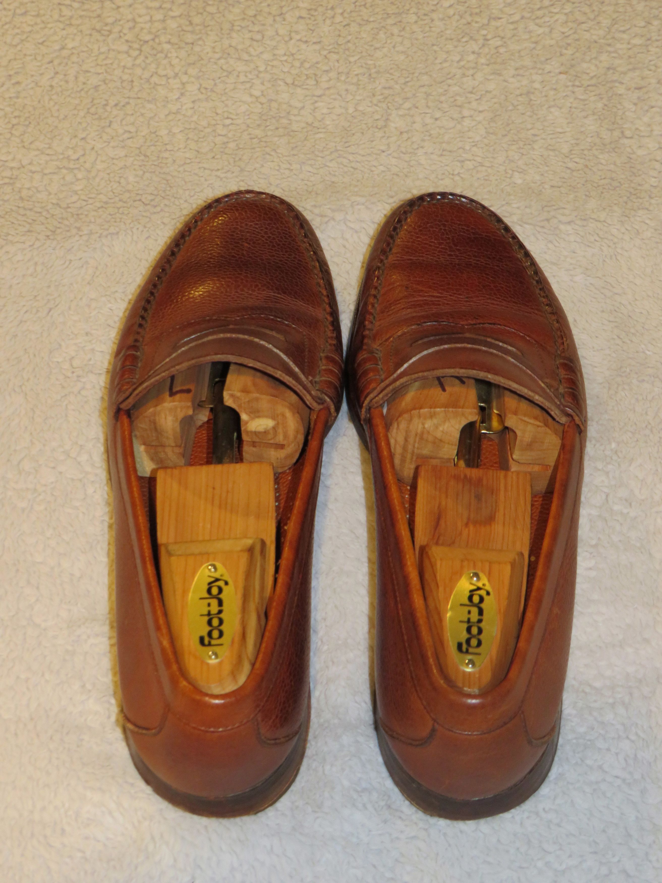 Paul Stuart Designed by Edward Green Brown Grain Leather Moccasins 10.5M Size US 10.5 / EU 43-44 - 6 Thumbnail