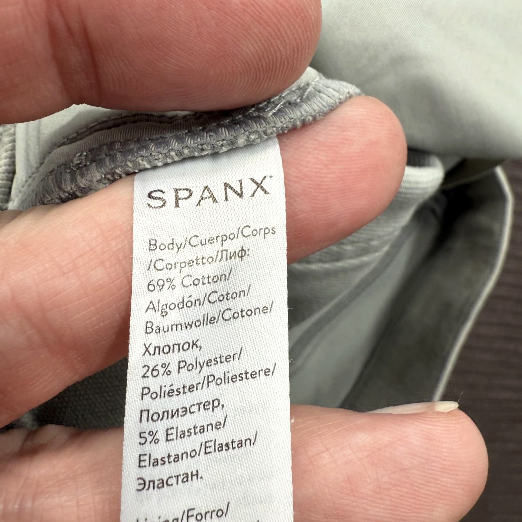 Spanx SPANX Pants Womens Large Gray Camo Stretch Skinny Leggings Pull On Size 36" / US 14 / IT 50 - 4 Thumbnail