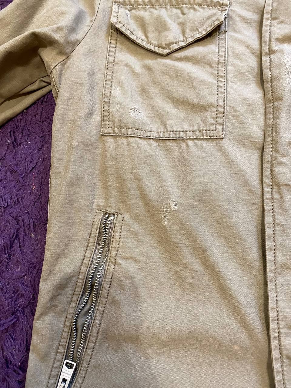 Allsaints Vintage Allsaints Beige Multi Pocket Jacket Size US S / EU 44-46 / 1 - 11 Thumbnail
