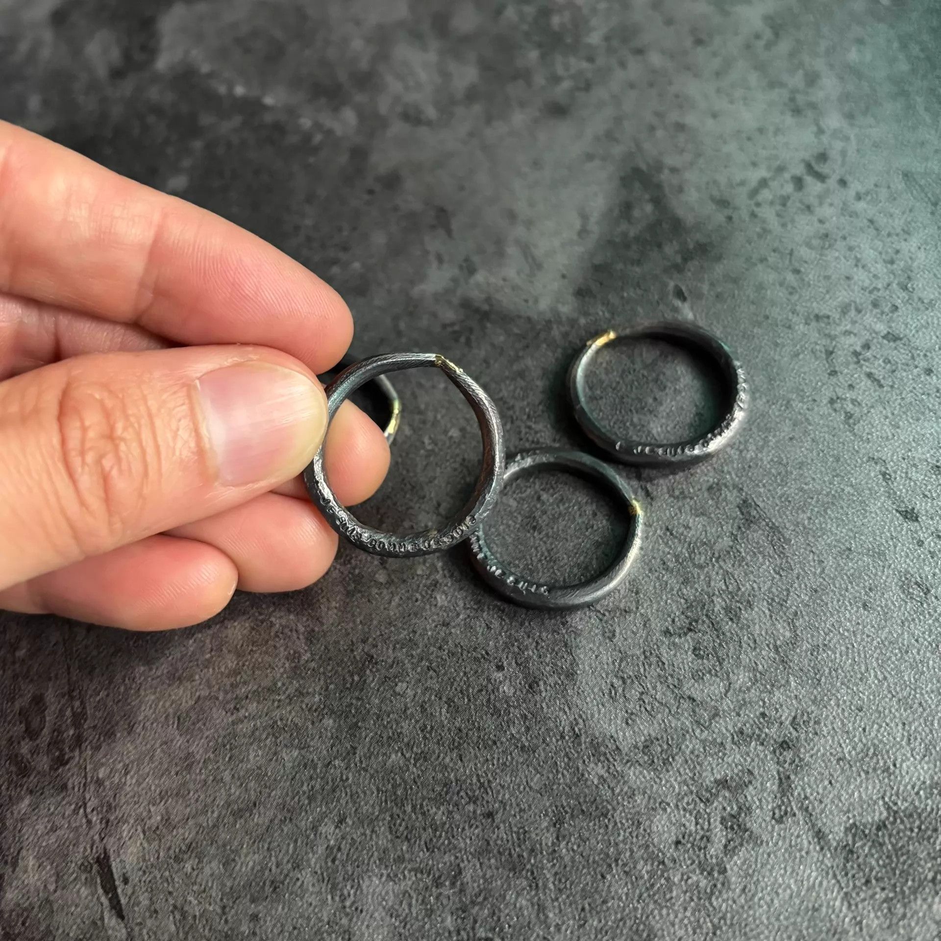 DETAJ Detaj Aged 18K GP Sterling Silver R Je Suis Comme Je Suis Size ONE SIZE - 2 Thumbnail