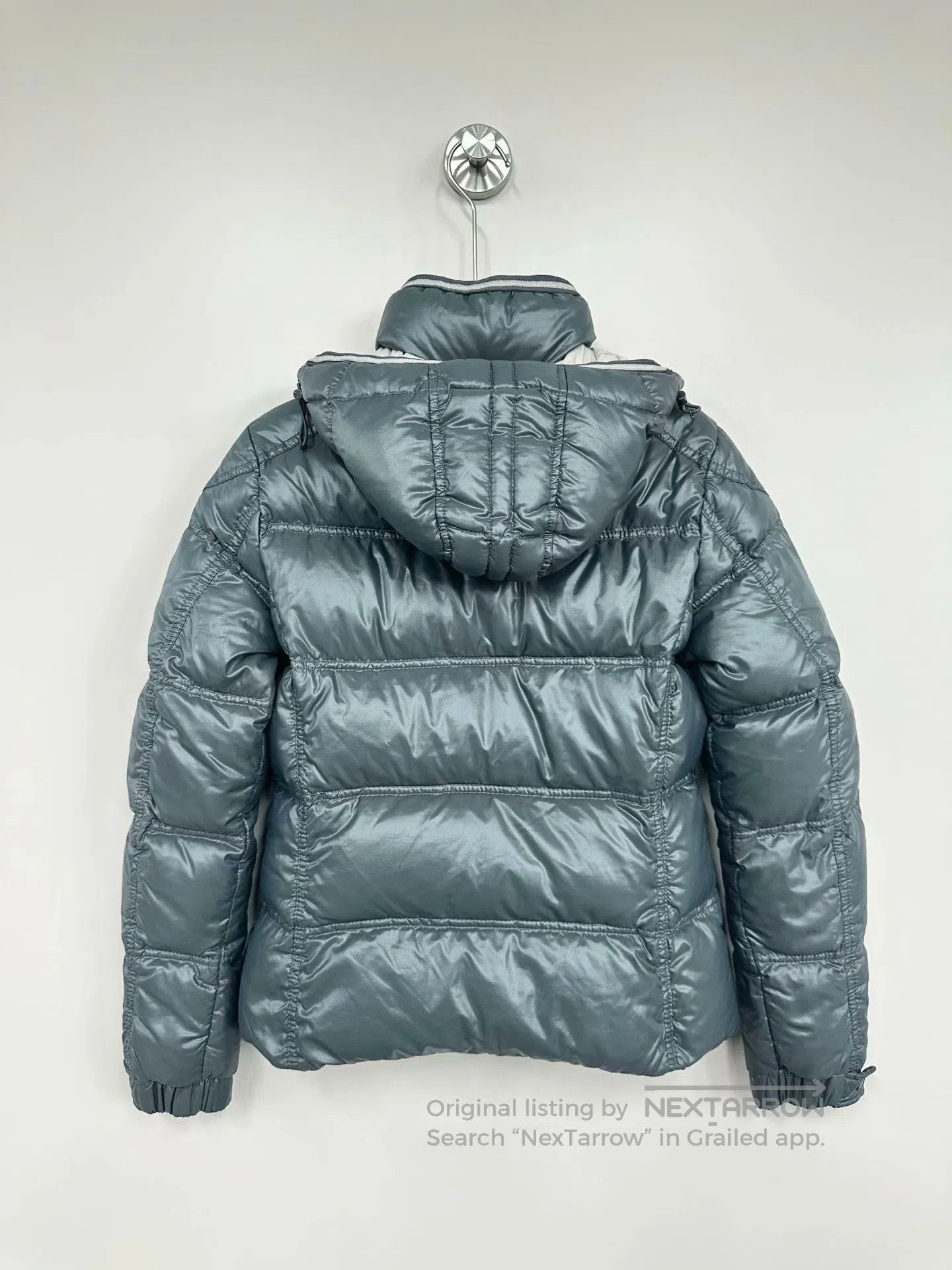 Moncler Moncler Grey Zipper Hooded Down Jacket| Size US XS / EU 42 / 0 - 2 Thumbnail