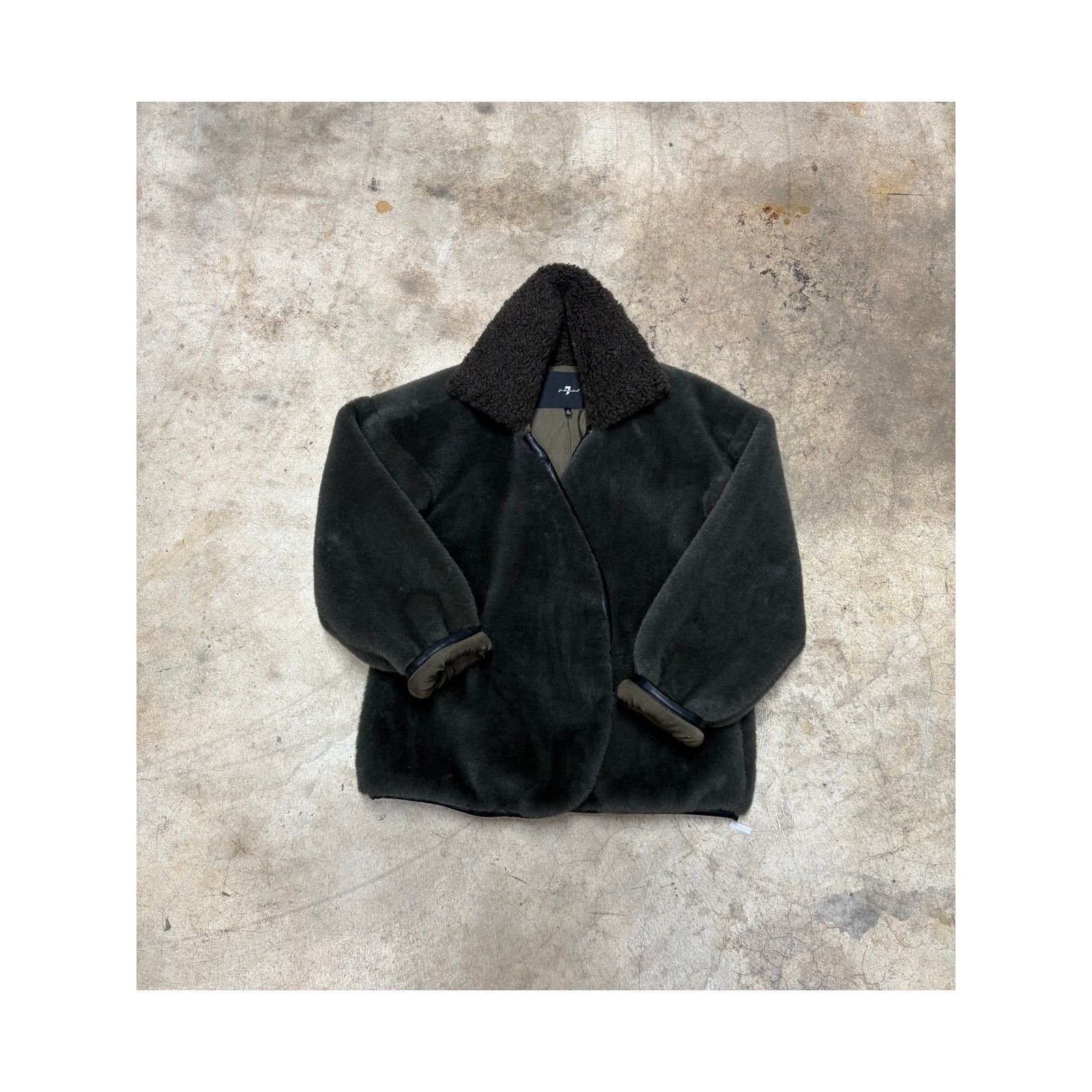 7 For All Mankind 7 For All Mankind Faux Fur Teddy Coat – Sherpa Plush Jacket Size XS / US 0-2 / IT 36-38 - 1 Thumbnail