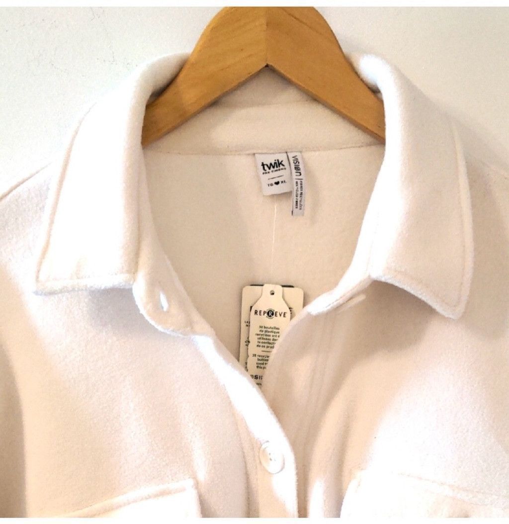 Simons Simons Twik Cream Fleece Shacket Jacket Size XL NWT Size XL / US 12-14 / IT 48-50 - 2 Thumbnail