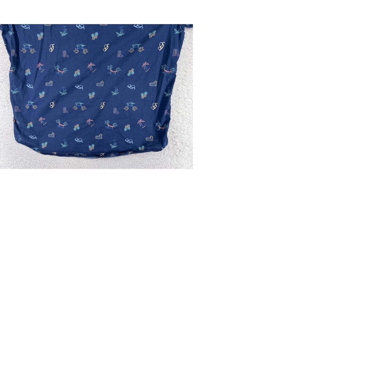 Aeropostale Aeropostale Shirt Adult Extra Large Blue Pineapple Palm Tree All Over Print Cott Button-Up Size US XL / EU 56 / 4 - 9 Thumbnail
