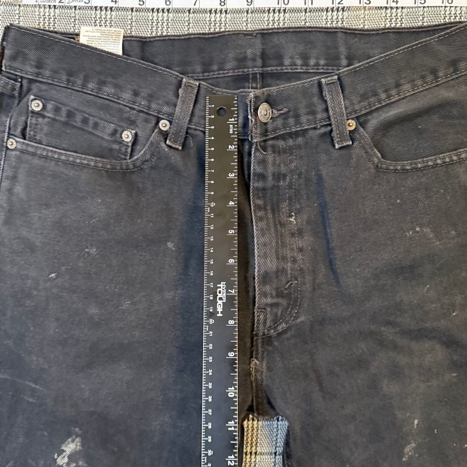 Levi's Levi's 505 Men's Jeans Black Denim Straight Leg Size 36x34 Size US 36 / EU 52 - 4 Thumbnail