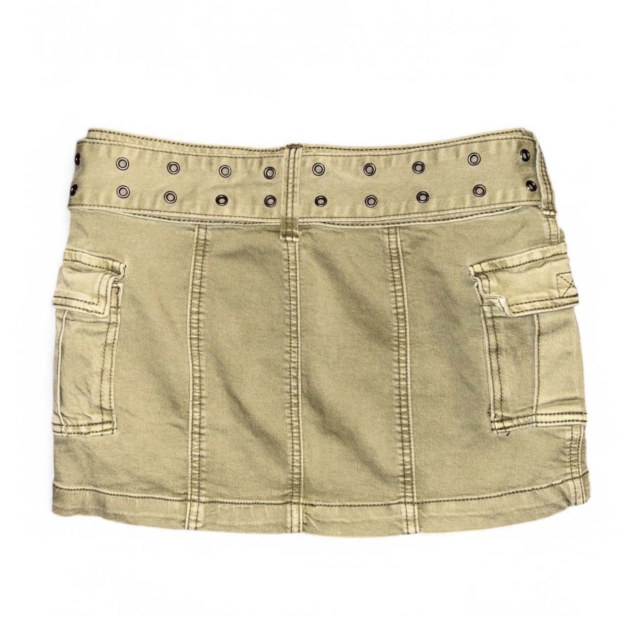 Urban Outfitters Green Khaki Cargo Mini Skirt Size 26" / US 2 / IT 38 - 2 Thumbnail