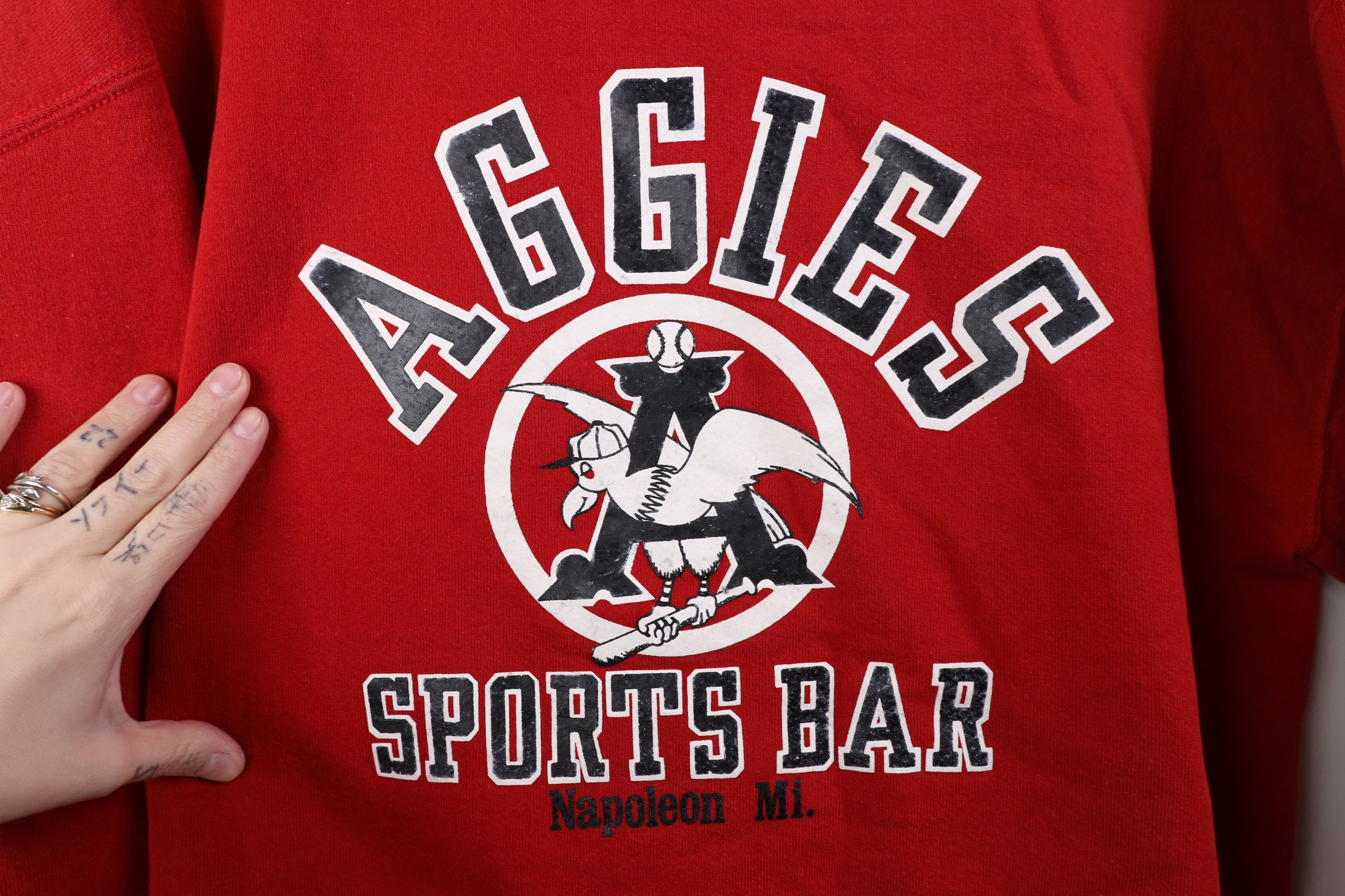 Russell Athletic Vintage 90s Russell Athletic Sports Bar Sweatshirt Red USA Size US XL / EU 56 / 4 - 4 Thumbnail