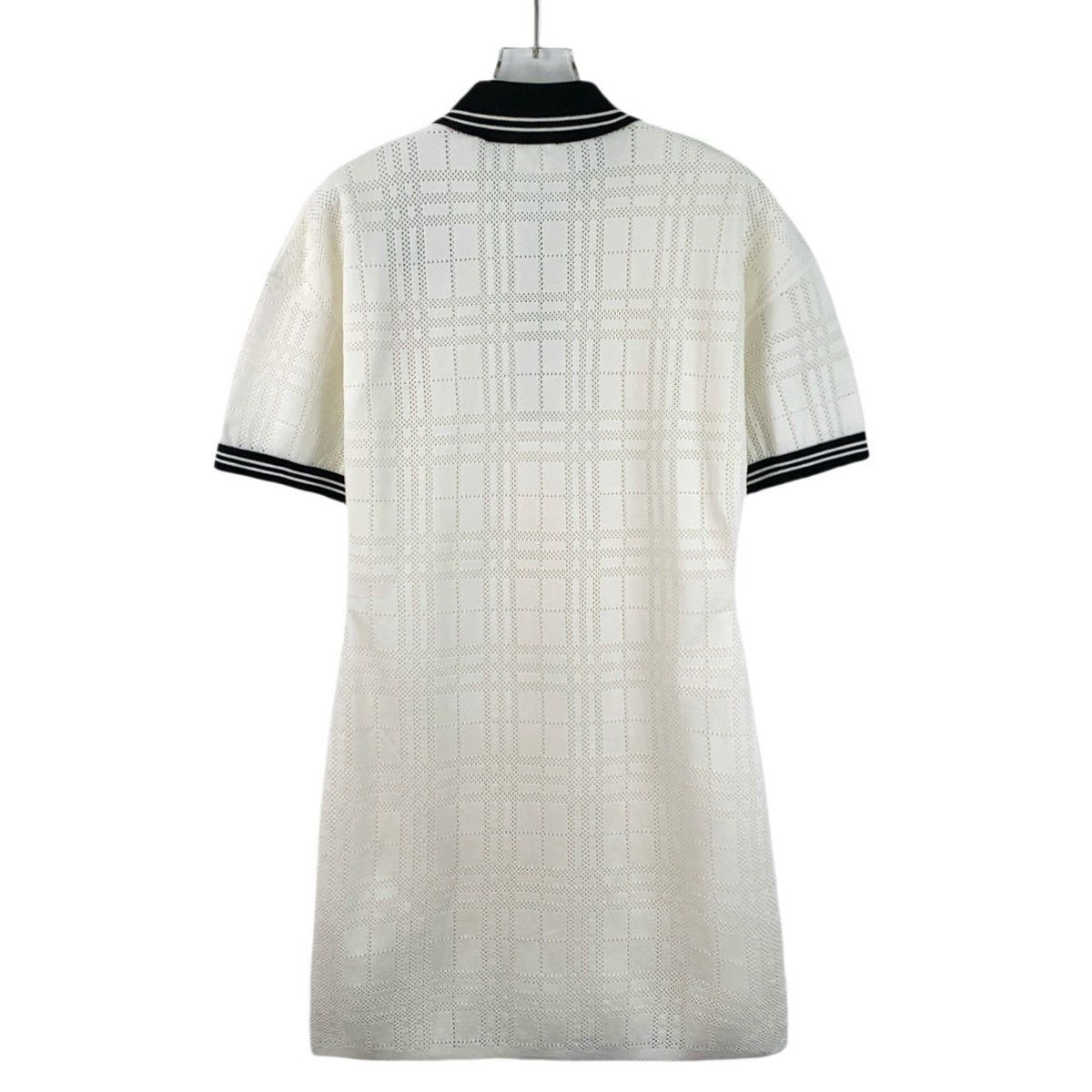 Burberry Burberry Bbr Beige Check Cutout Cotton Lapel Dress Size S / US 4 / IT 40 - 2 Thumbnail