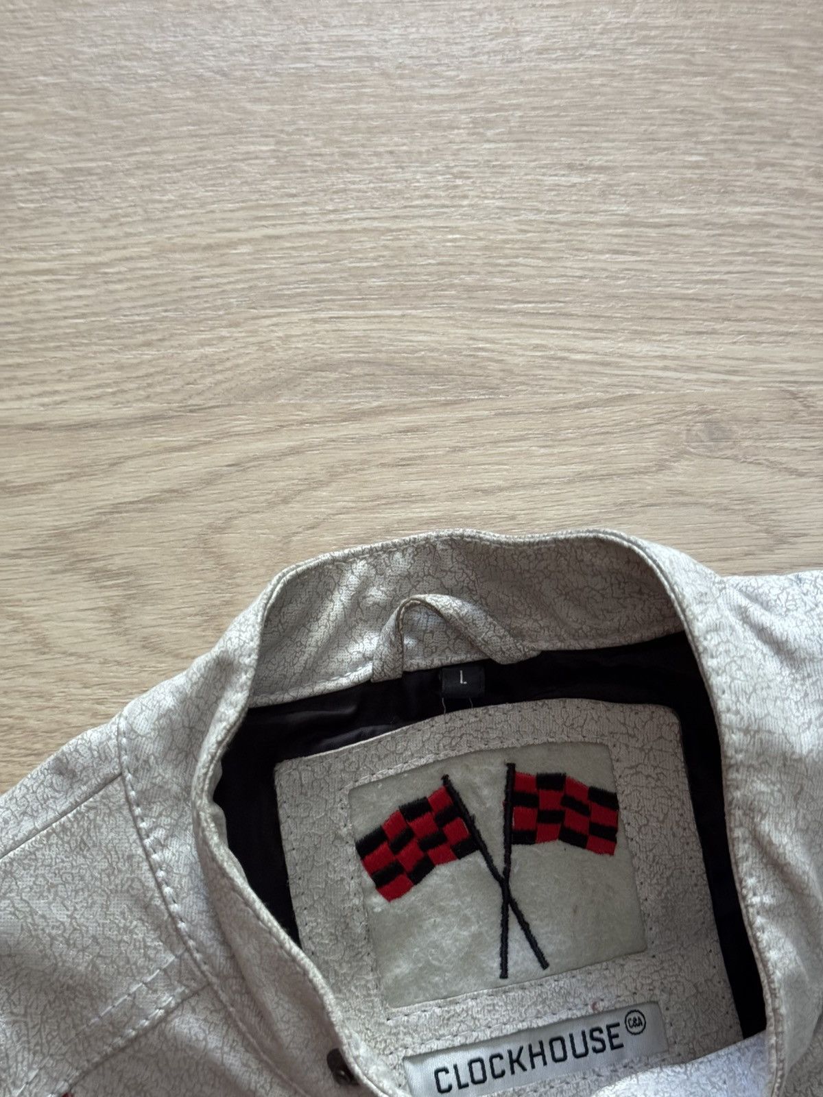 Genuine Leather Vintage 00’s Clockhouse y2k Formula 1 Moto Racing Jacket Size US L / EU 52-54 / 3 - 9 Thumbnail