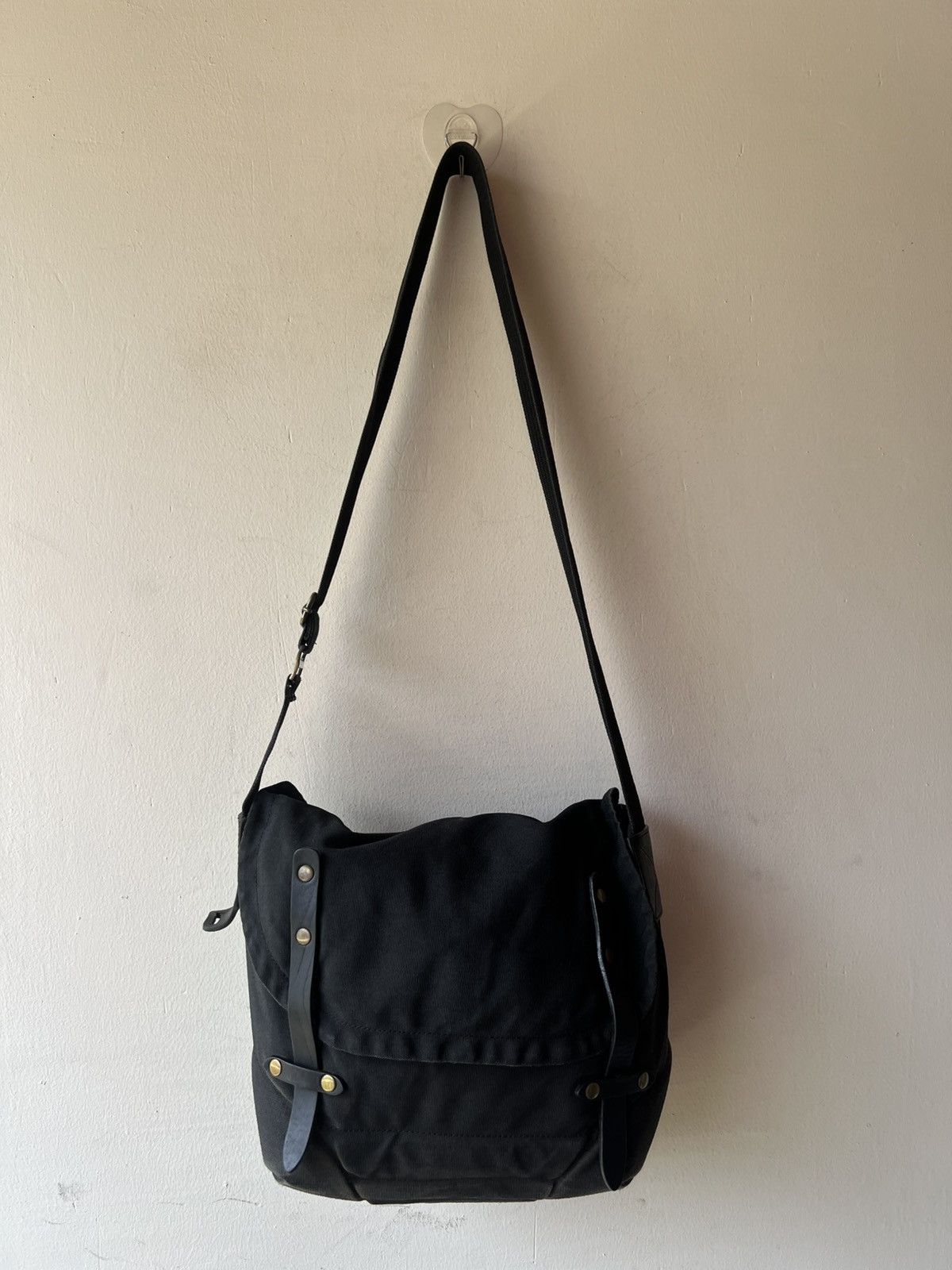 Jas MB VTG Jas M.B. England Distressed Faded Waxed Messenger Bag Size ONE SIZE - 8 Thumbnail