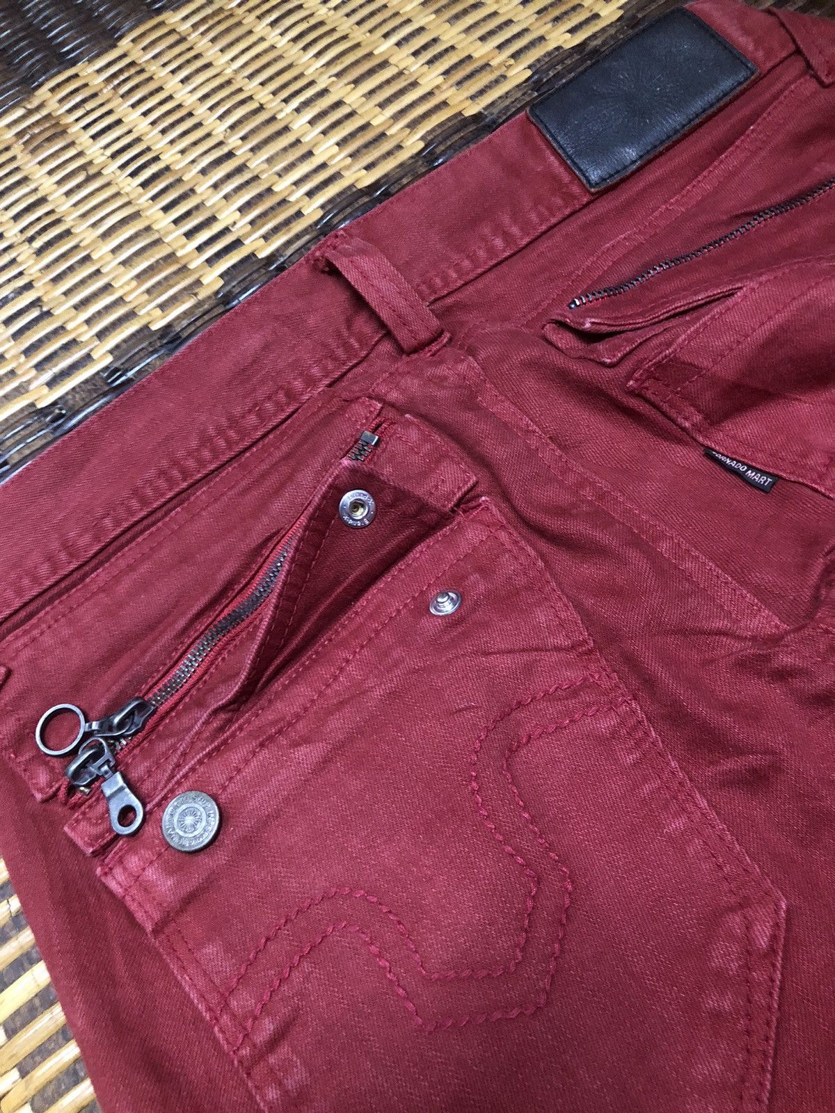 Tornado Mart Vintage Tornado Mart Jeans Pants Flower Red Maroon Size 30" / US 8 / IT 44 - 17 Thumbnail
