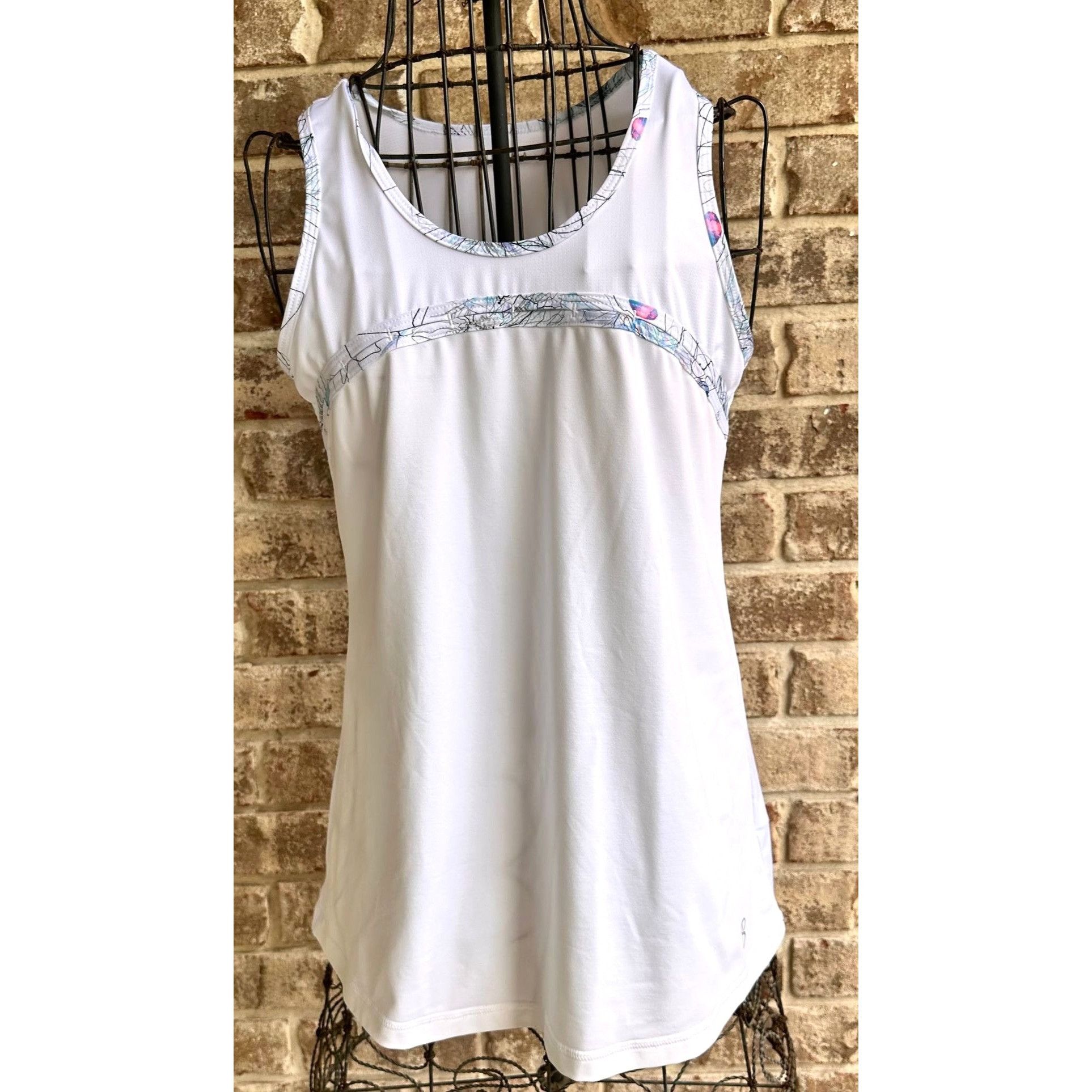 Other Bosofibella Tennis Top Large White Sleeveless Pickleball Size L / US 10 / IT 46 - 1 Thumbnail