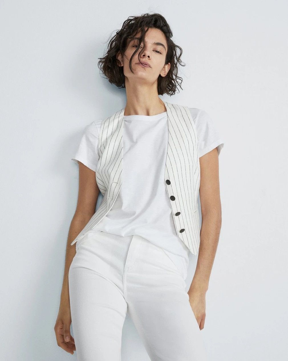 Rag & Bone Priya Cotton-Linen Striped Vest Size S / US 4 / IT 40 - 7 Thumbnail