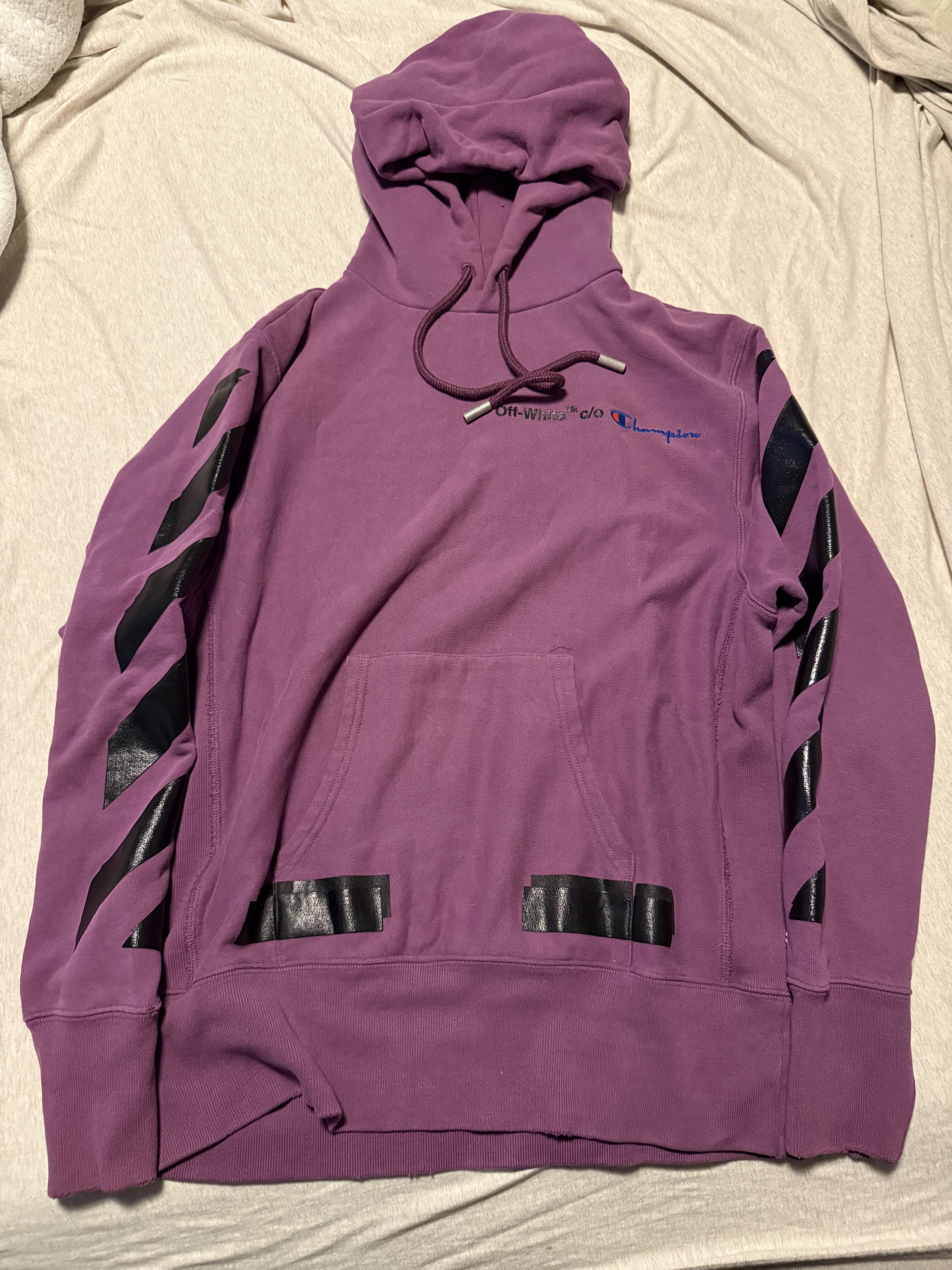Off White X Champion Hoodie | Grailed