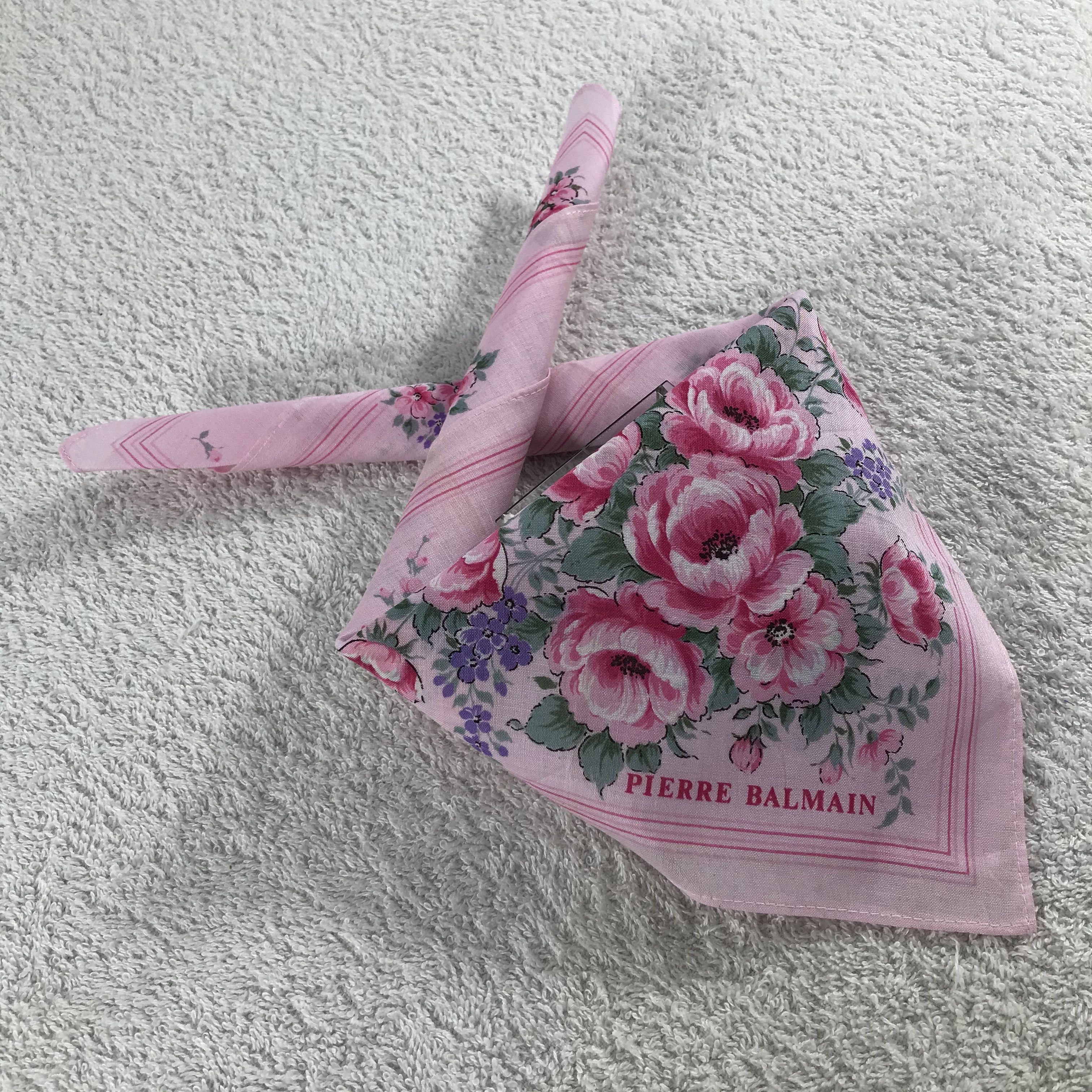 Pierre Balmain × Vintage Pierre Balmain Bandana / Handkerchief / Neckerchief - S195 Size ONE SIZE - 4 Thumbnail