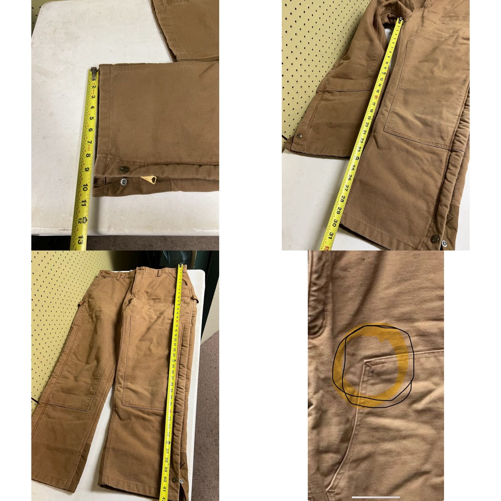 Carhartt VINTAGE Carhartt B157 Pants 40x30 Brown Canvas Insulated Sherpa Lined Double Knee Side Zip Workwear Carpenter Mens Size US 40 / EU 56 - 8 Thumbnail