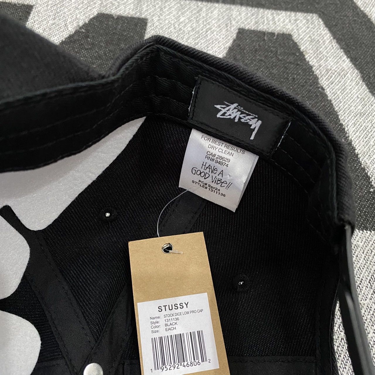 Stussy STUSSY DICE CAP HAT • BLACK Size ONE SIZE - 4 Thumbnail