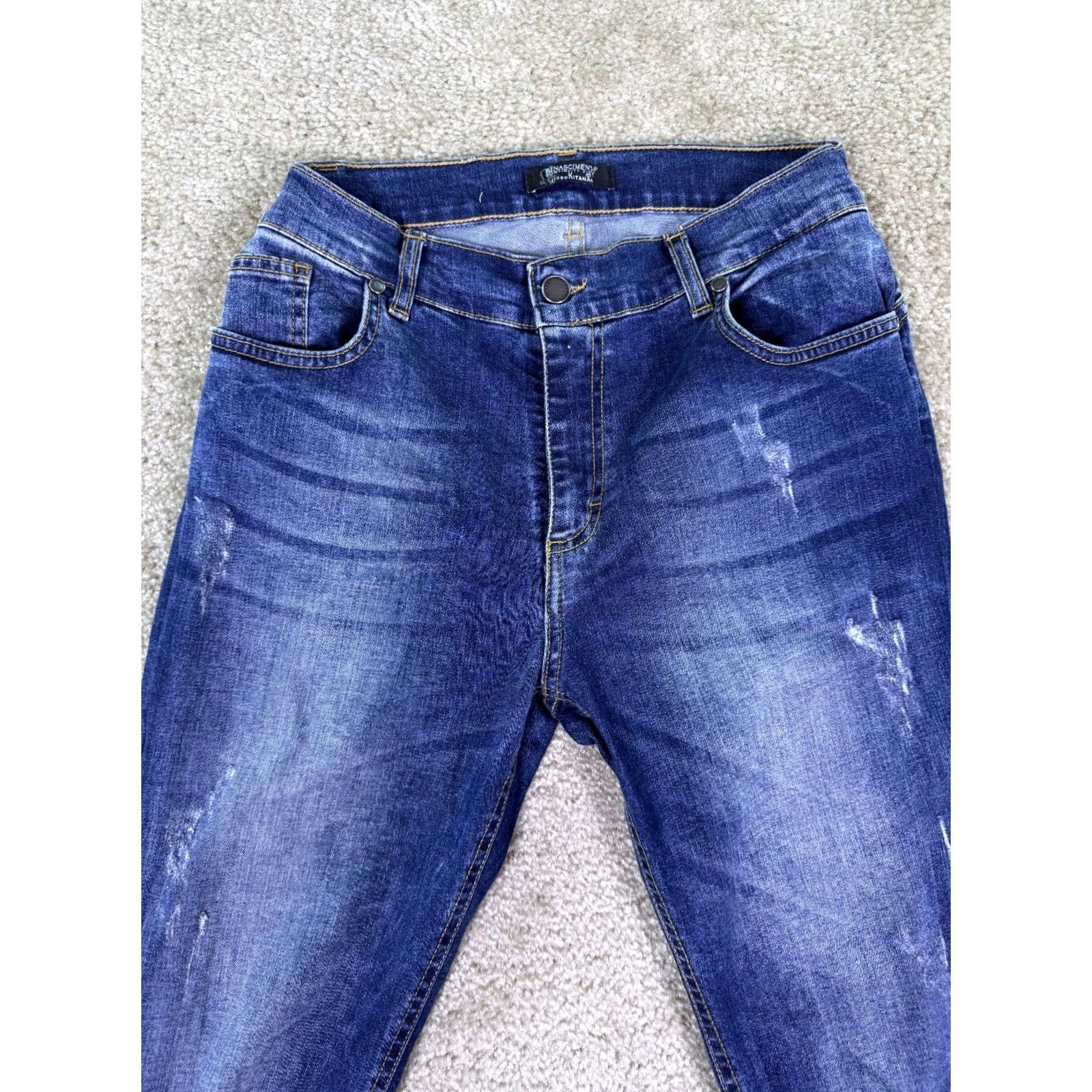 Vintage VINTAGE Rinascimento Italy Blue Skinny Ankle Jeans women’s Size 27 Size 27" / US 4 / IT 40 - 2 Thumbnail