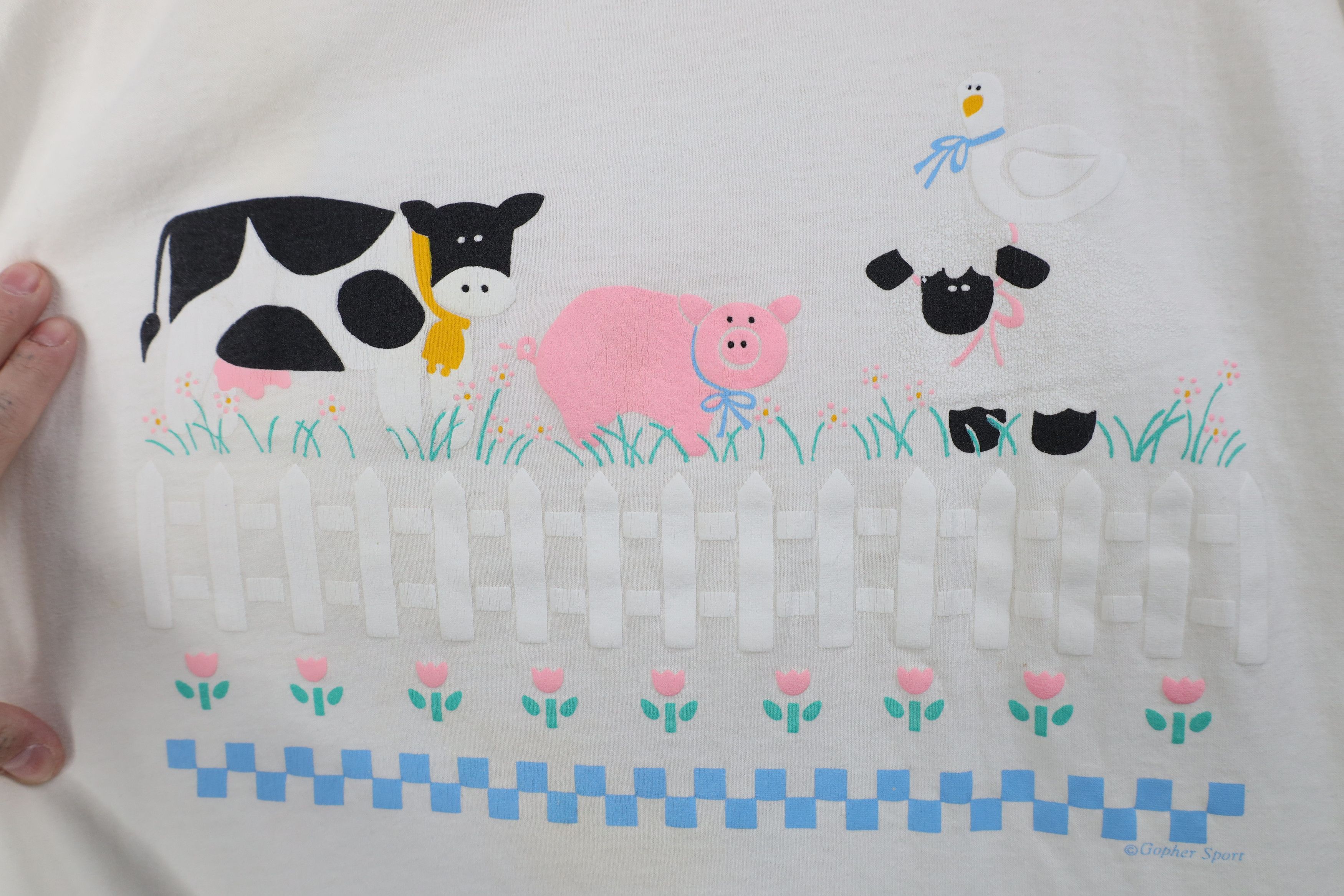 Vintage Vintage 90s Country Farmhouse Animal Farm T-Shirt USA Size L / US 10 / IT 46 - 4 Thumbnail