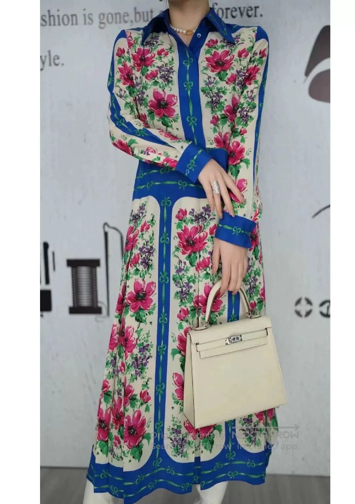 Gucci Gucci Silk Floral Long. Size S / US 4 / IT 40 - 1 Thumbnail