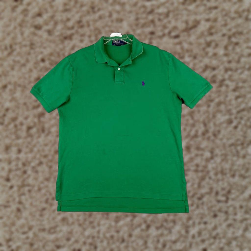Ralph Lauren VINTAGE Polo Ralph Lauren Polo Shirt Mens Large Green 100% Cotton Jersey Fabric Polo Shirt Mens Large Green 100% Cotton Jersey Fabric Size US L / EU 52-54 / 3 - 1 Thumbnail