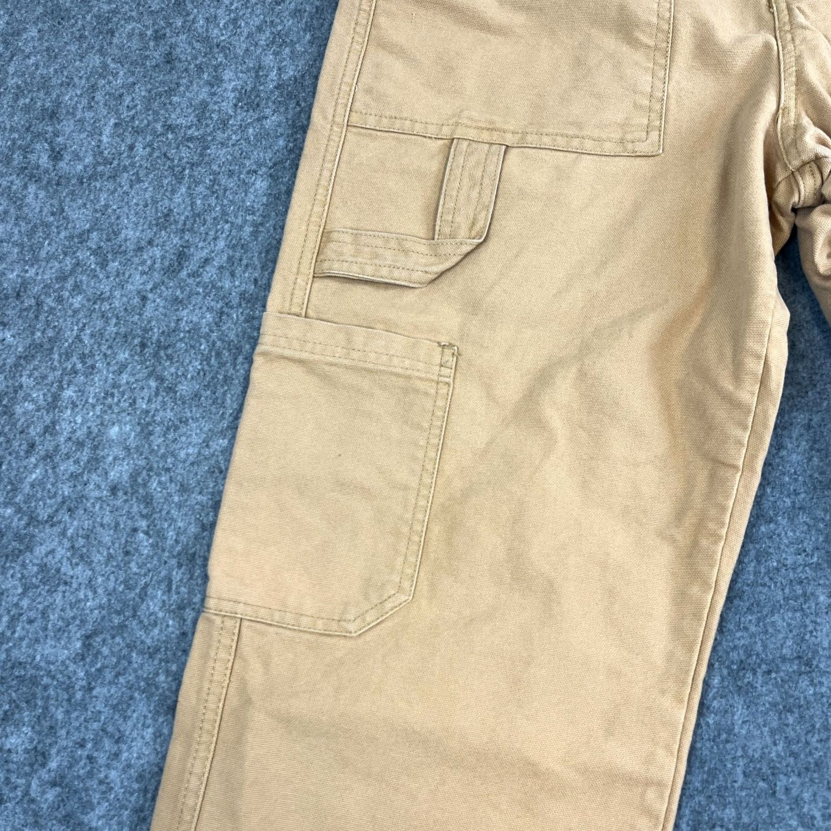Vintage Animal Men Cargo Jeans Relaxed 30 30 Beige Carpenter Vintage Y2K 00s Jeans Mens Cargo Pocket 5-Pocket Straight Denim Canvas Relaxed Fit Trousers Beige Size US 30 / EU 46 - 7 Thumbnail