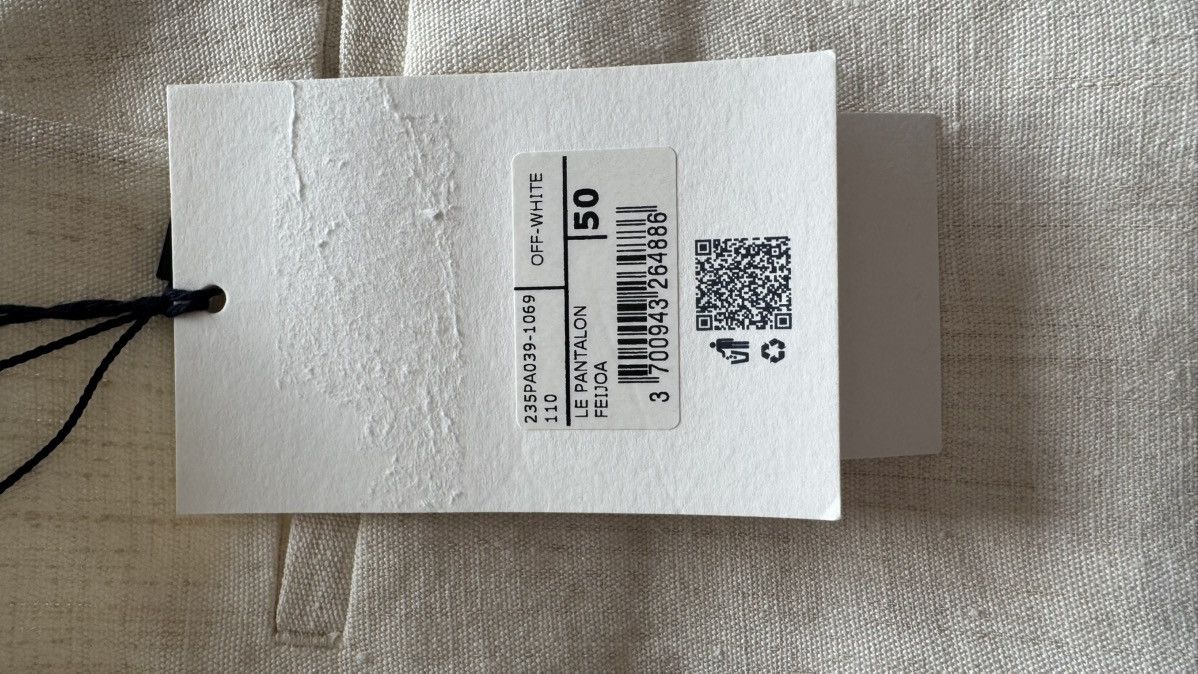 Jacquemus JACQUEMUS Off-White Le Raphia 'Le Pantalon Feijoa' Trousers Size US 31 - 5 Thumbnail