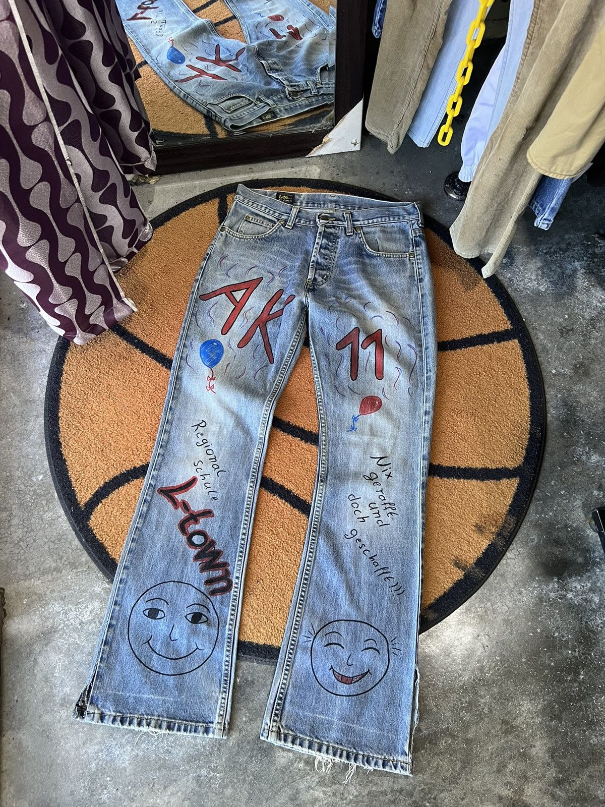 Lee 🔥Rare Vintage Lee Sketch Denim Size US 31 - 1 Thumbnail