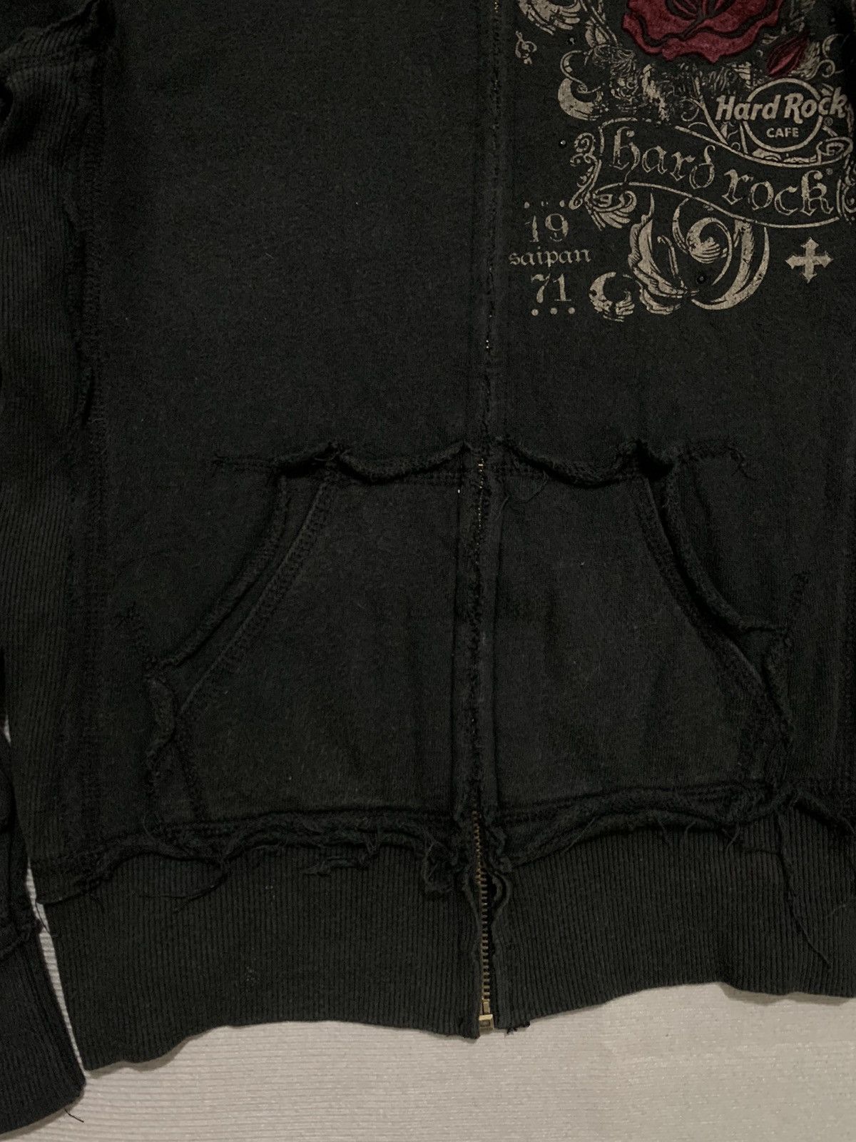 Hard Rock Cafe Y2K Hard Rock Cafe Saipan Ed Hardy Style Full Zip Hoodie Size S / US 4 / IT 40 - 4 Thumbnail