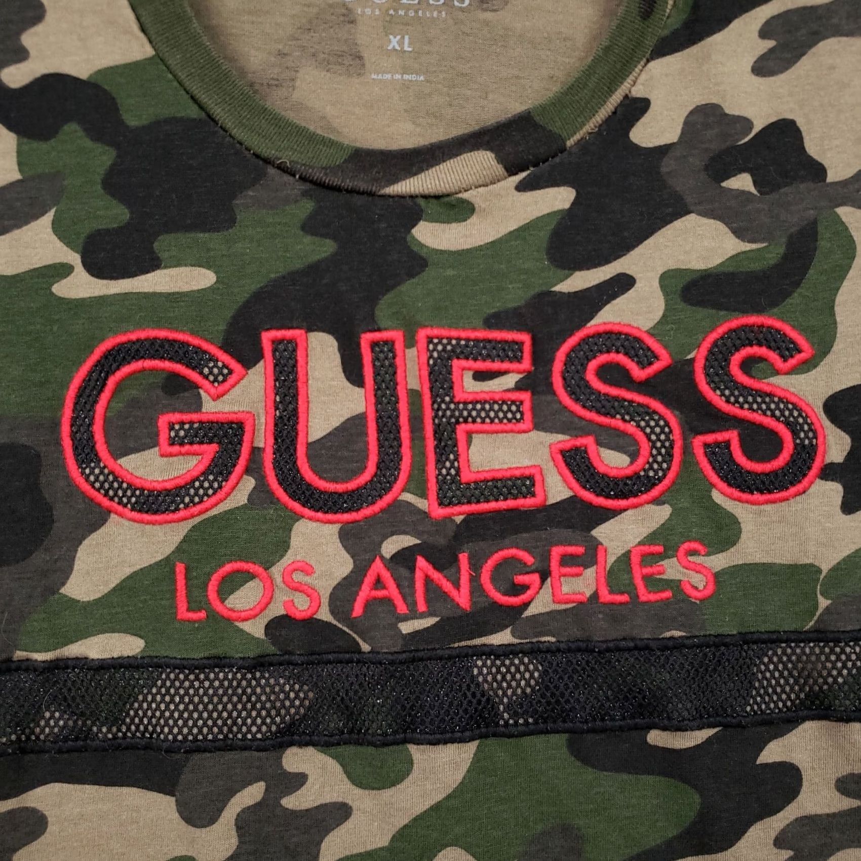 Guess GUESS T Shirt Mens XL Green Camo Short Sleeve Crew Neck Tee Size US XL / EU 56 / 4 - 3 Thumbnail