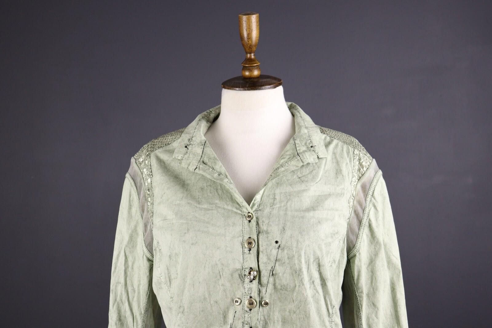 Designer Elisa Cavaletti Sono Italiano Sequin Lagenlook Shirt Size XL Size XL / US 12-14 / IT 48-50 - 2 Thumbnail